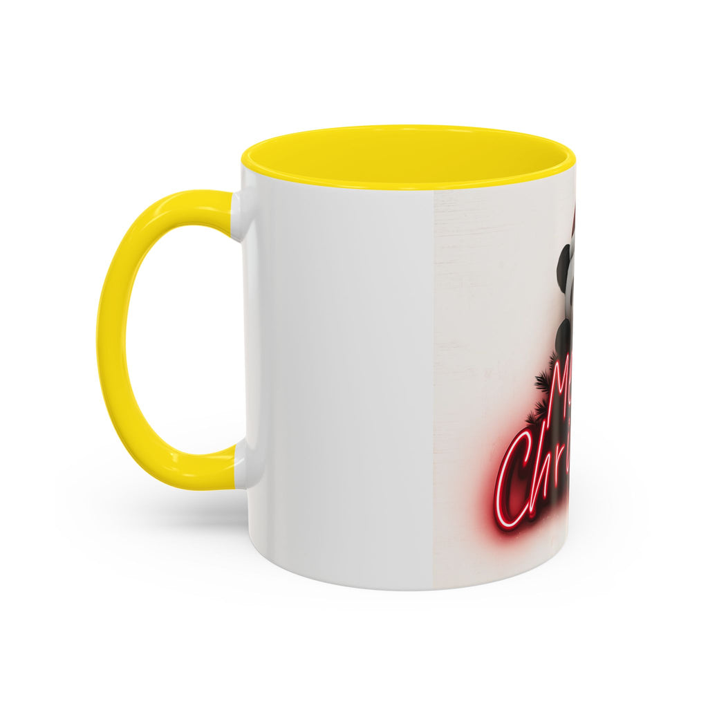 Merry Christmas Panda Mug, Fun Holiday Coffee Cup, Cute Gift for Animal Lovers, Festive Drinkware, Christmas Decorations