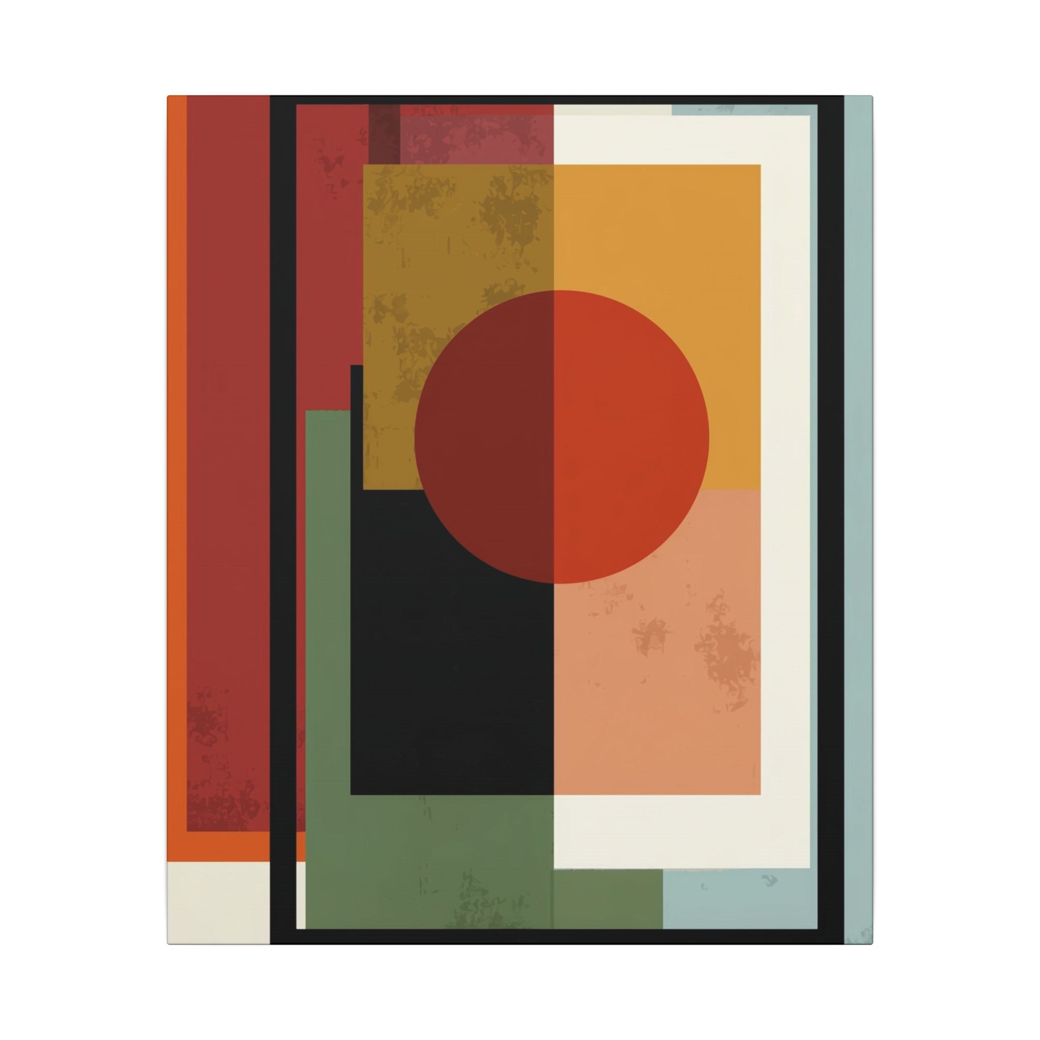 Geometric Harmony: Bauhaus Inspired Design, Mid-Century Modern Composition, Abstract Rectangular Layers   |   Custom Orders Accepted