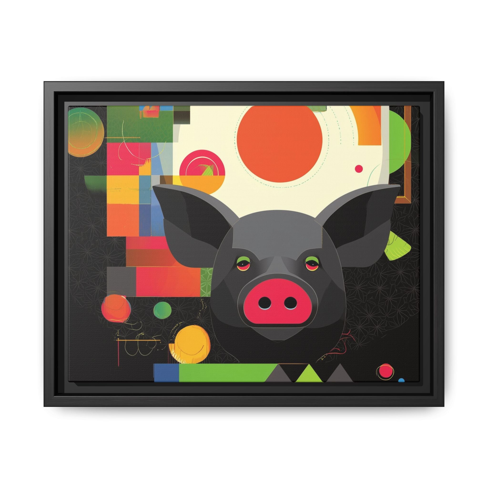 Prismatic Pig: Geometric Abstract Design, Digital Graphic Art Illustration   |    Custom Orders Available