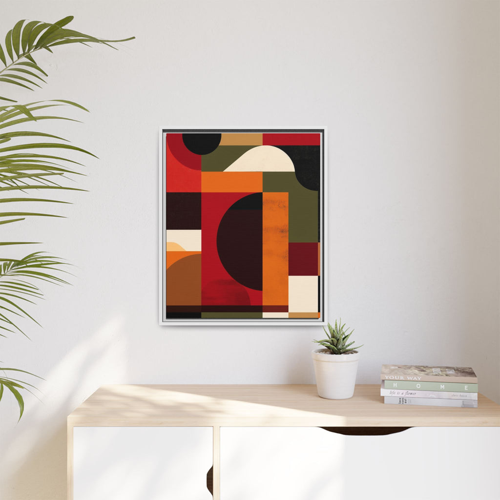 Geometric Convergence: Abstract Bauhaus Design, Constructivist Color Blocks, Architectural Art Composition   |   Custom Orders Accepted