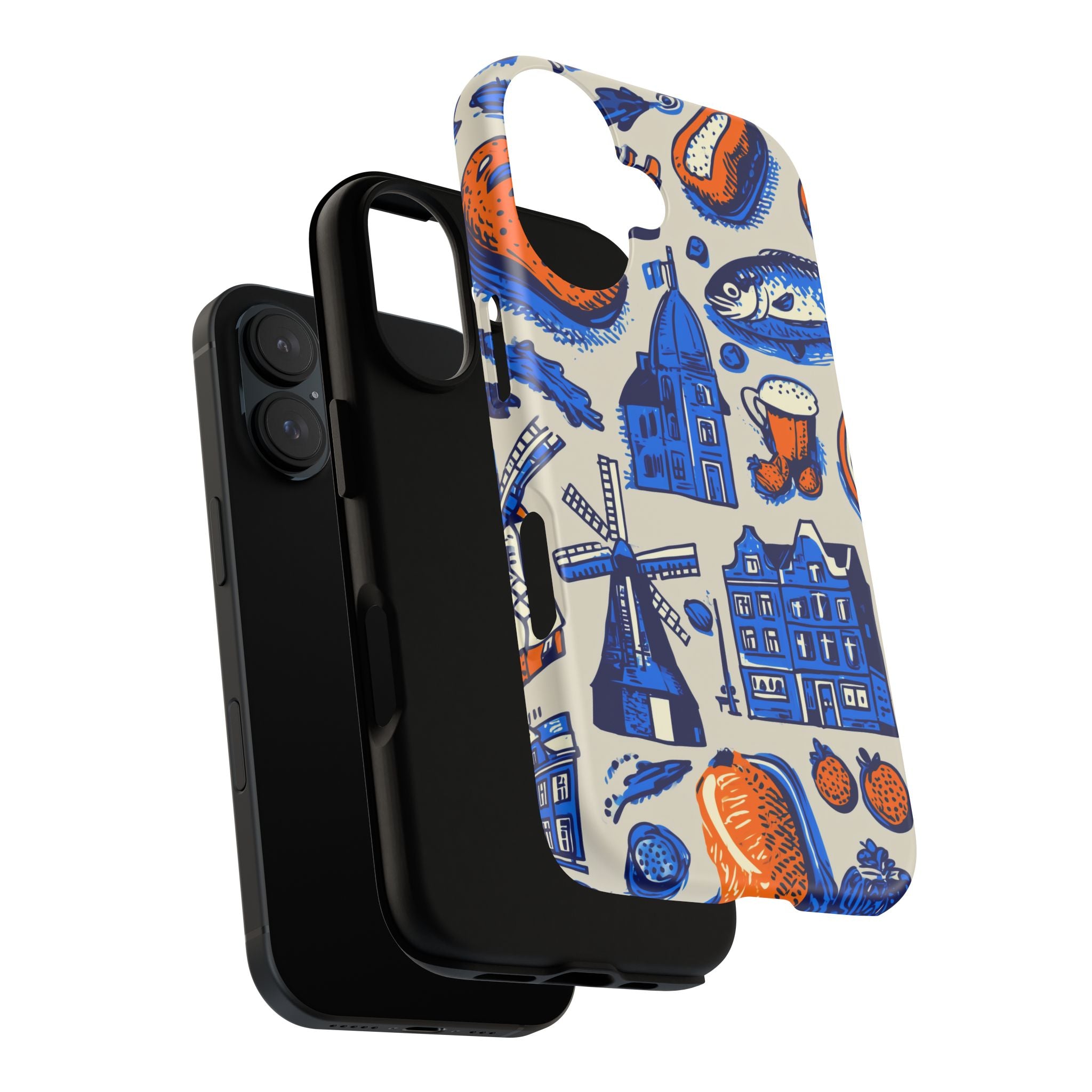 Vibrant Phone Case with Dutch Motif, Tough Cases, Customized Gifts, Unique Cell Phone Accessories, Perfect for Travel Enthusiasts