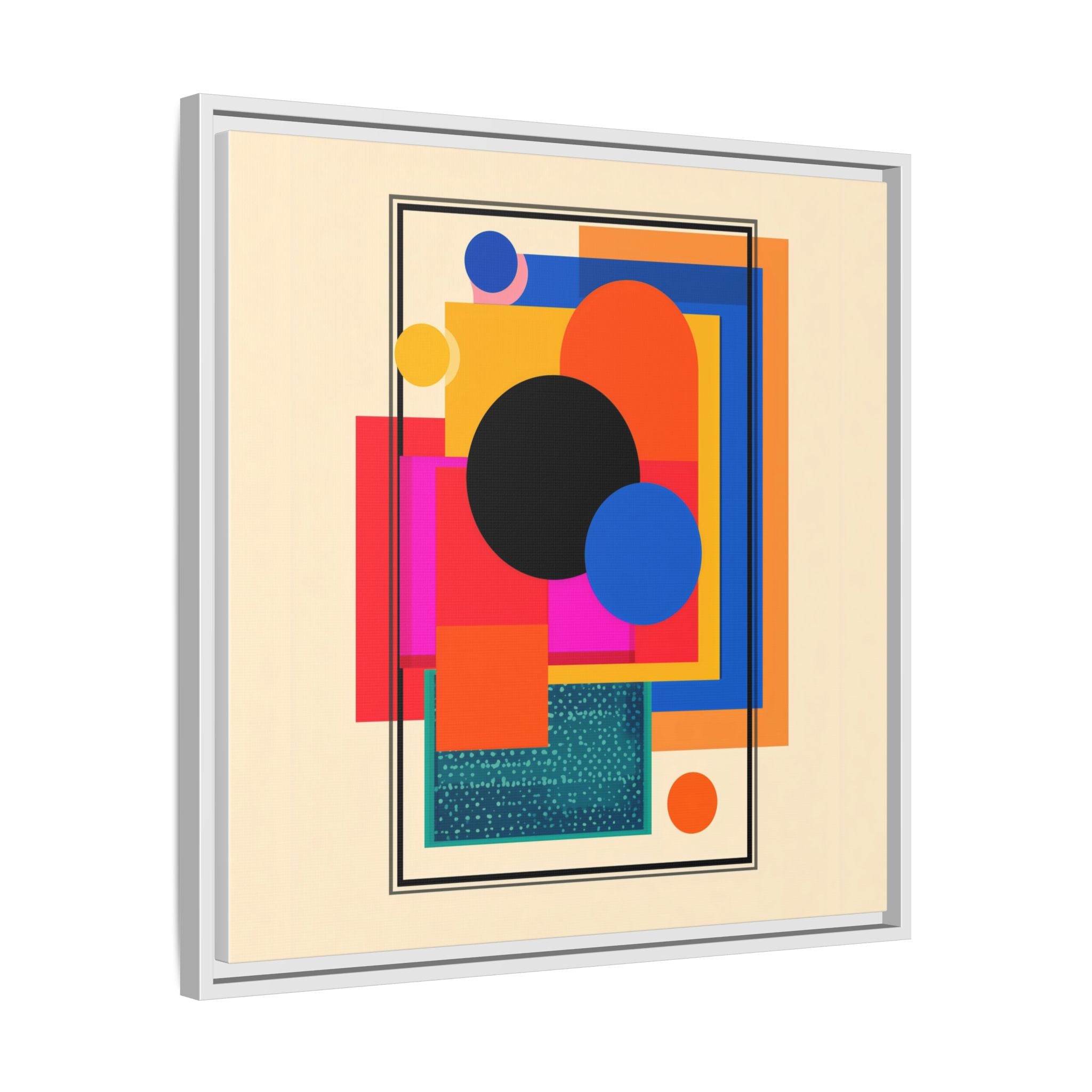 Geometric Harmony: Abstract Color Blocks, Mid-Century Modern Design, Minimalist Art Composition   |   Custom Orders Accepted