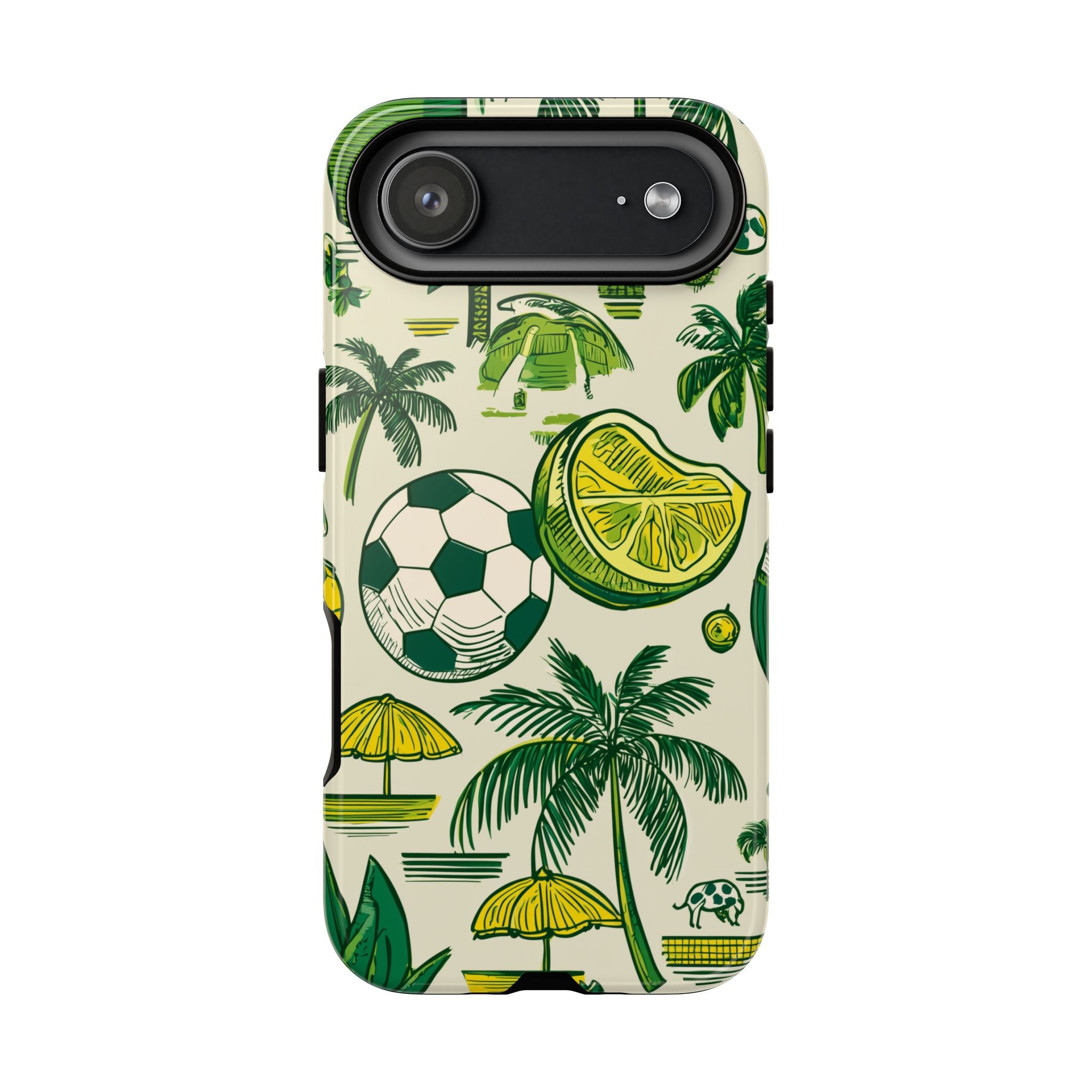 Summer Tough Cases: Sporty Tropical Phone Case, Fun Beach Vibe Phone Accessory, Summer Travel Gift, Colorful Phone Cover, Casual Style Tech