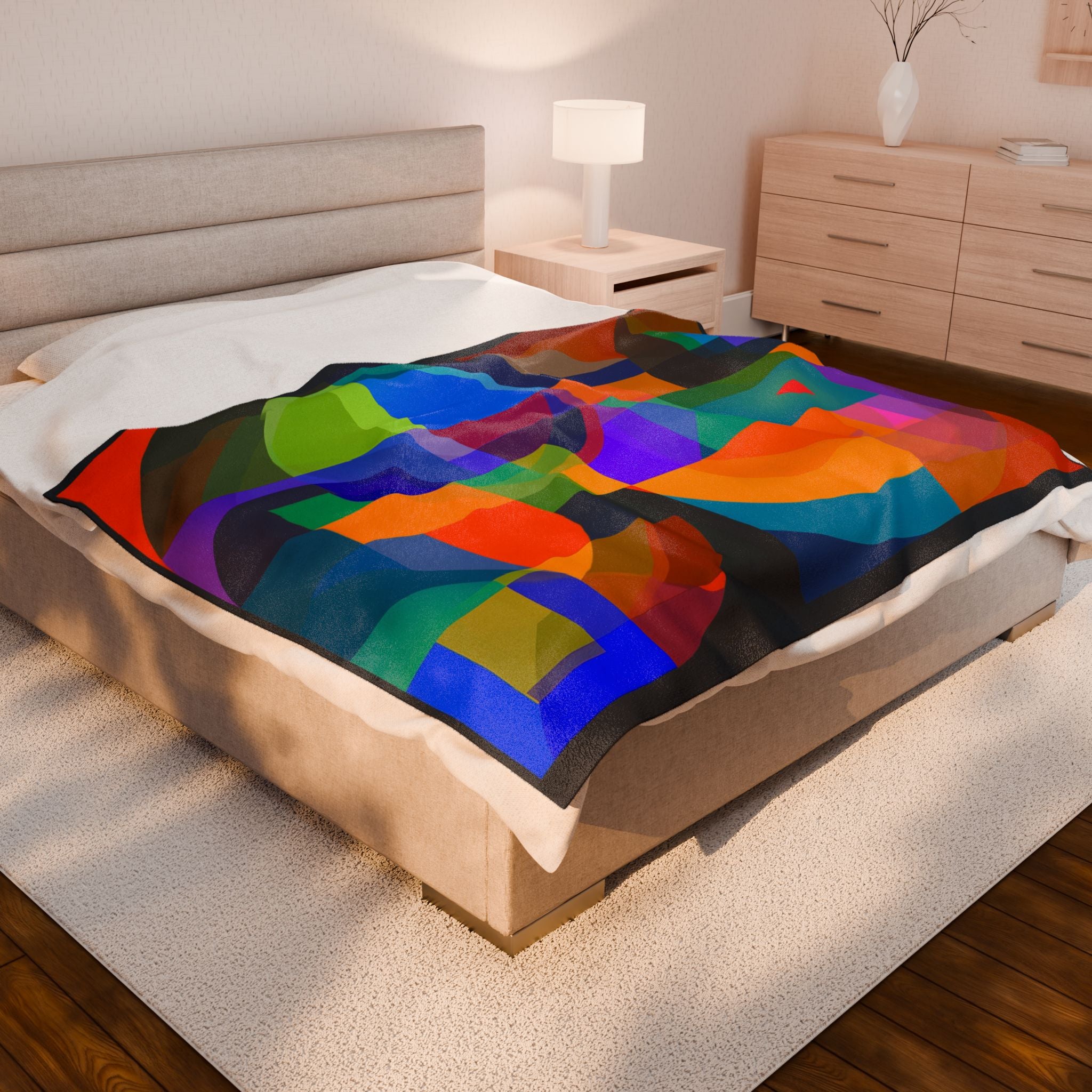 Geometric Harmony: Abstract Kaleidoscope, Vibrant Grid Composition   |    Custom Orders Available