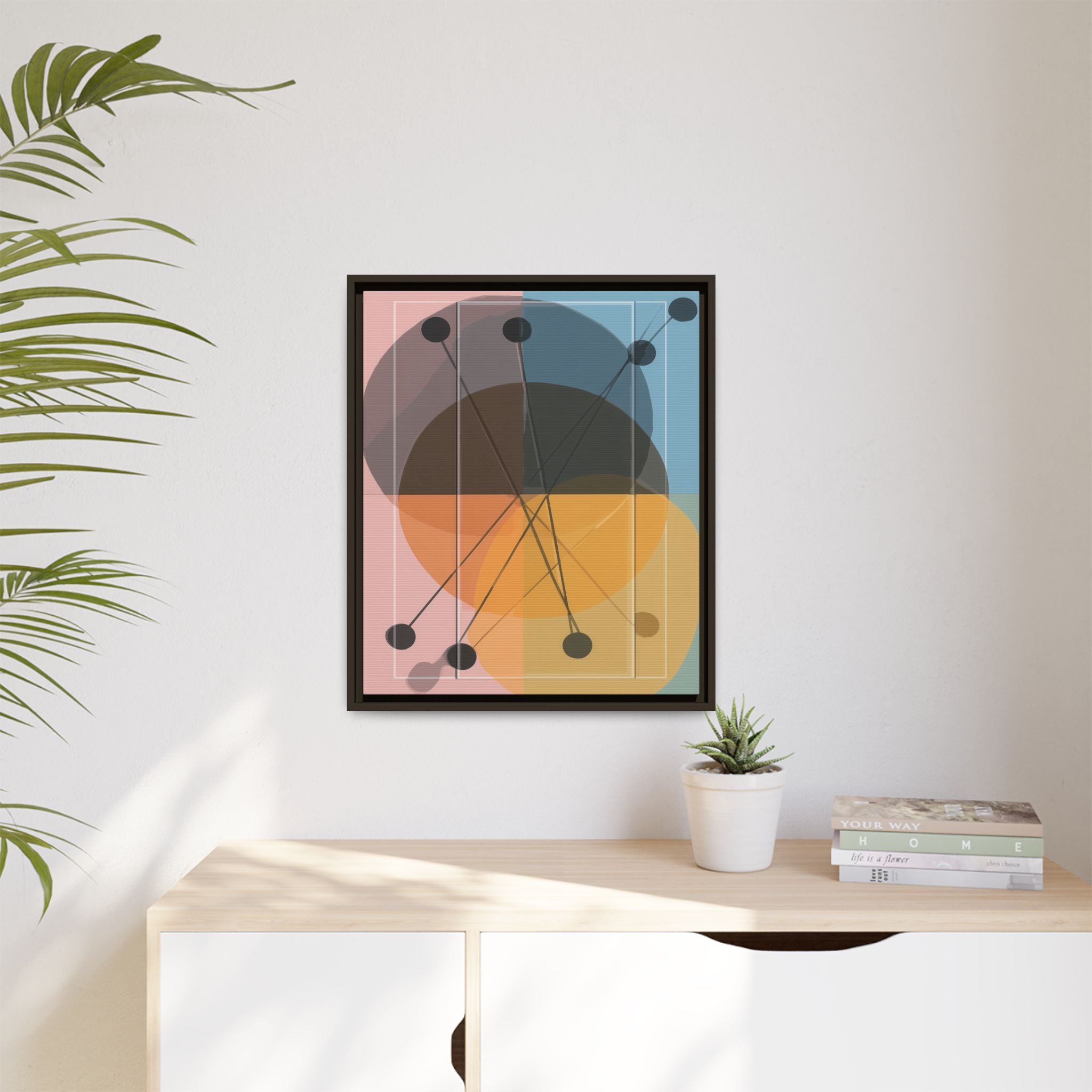 Geometric Intersections: Pastel Quadrants, Mid-Century Minimalism, Network Nodes   |   Custom Orders Accepted