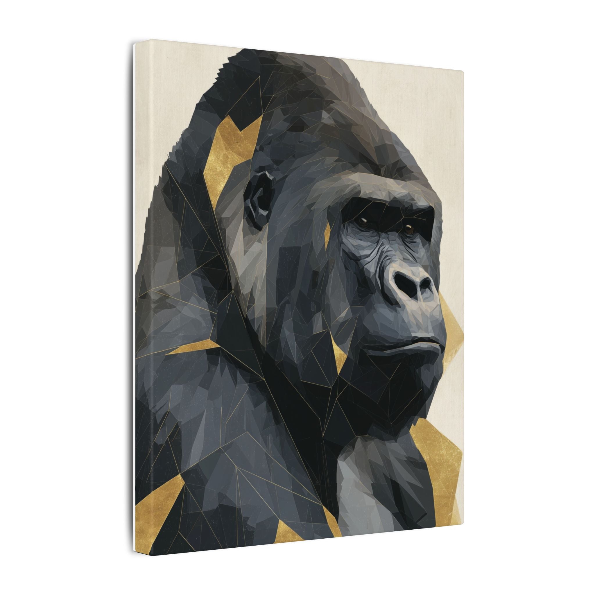 Fractured Primate: Geometric Gorilla Portrait, Low-Poly Animal Art, Modern Wildlife Visualization   |  Personalized & Custom Orders