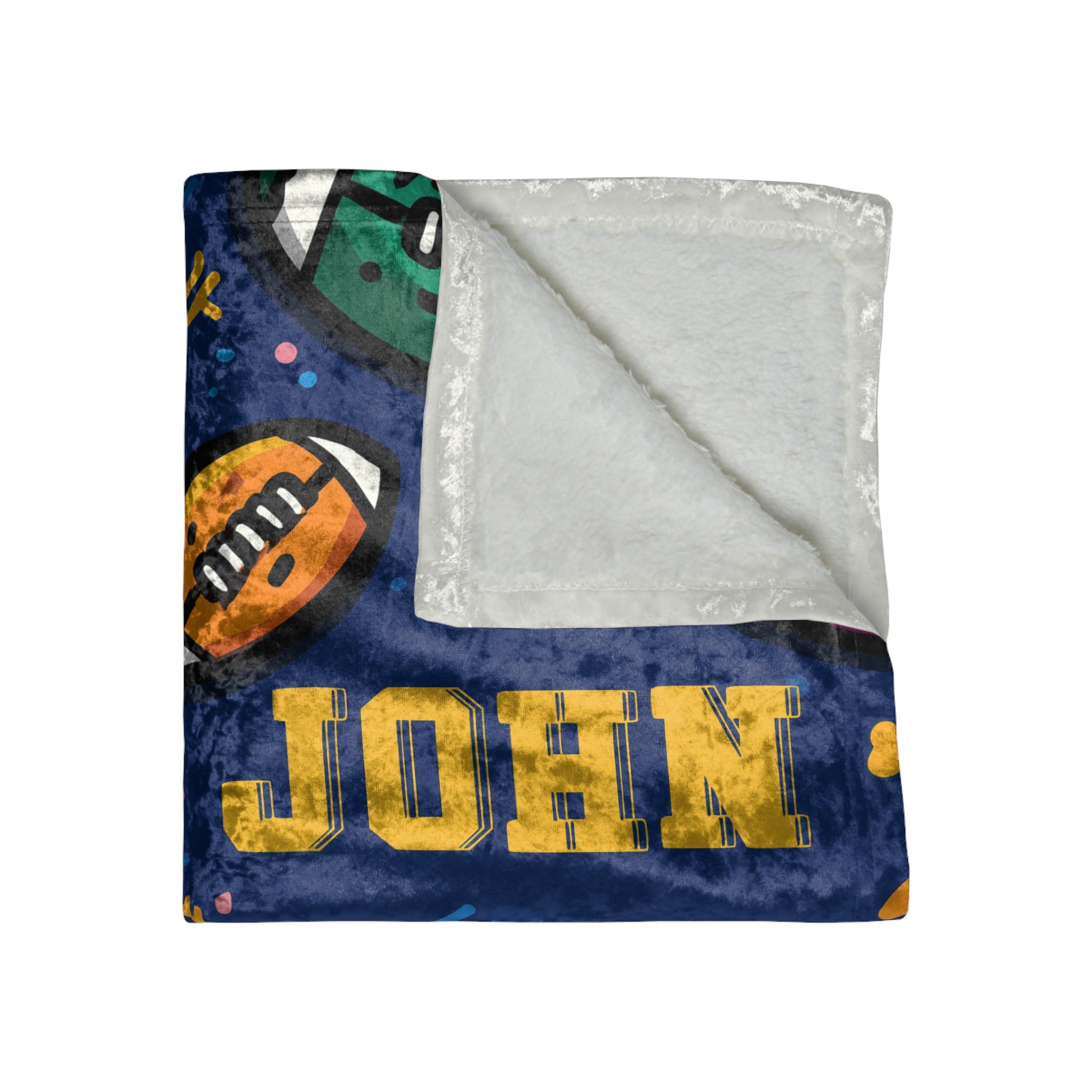 Personalized Football AFL Velvet Blanket, Cozy Throw for Sports Lovers, Custom Gift for Game Days, Birthday Present, Christmas Present