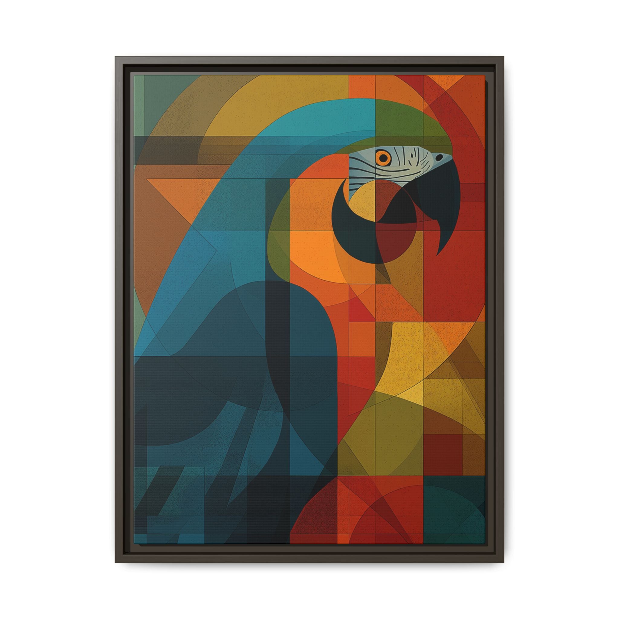 Cubist Parrot Prisma: Geometric Bird Art, Modernist Color Block Design   |    Custom Orders Available