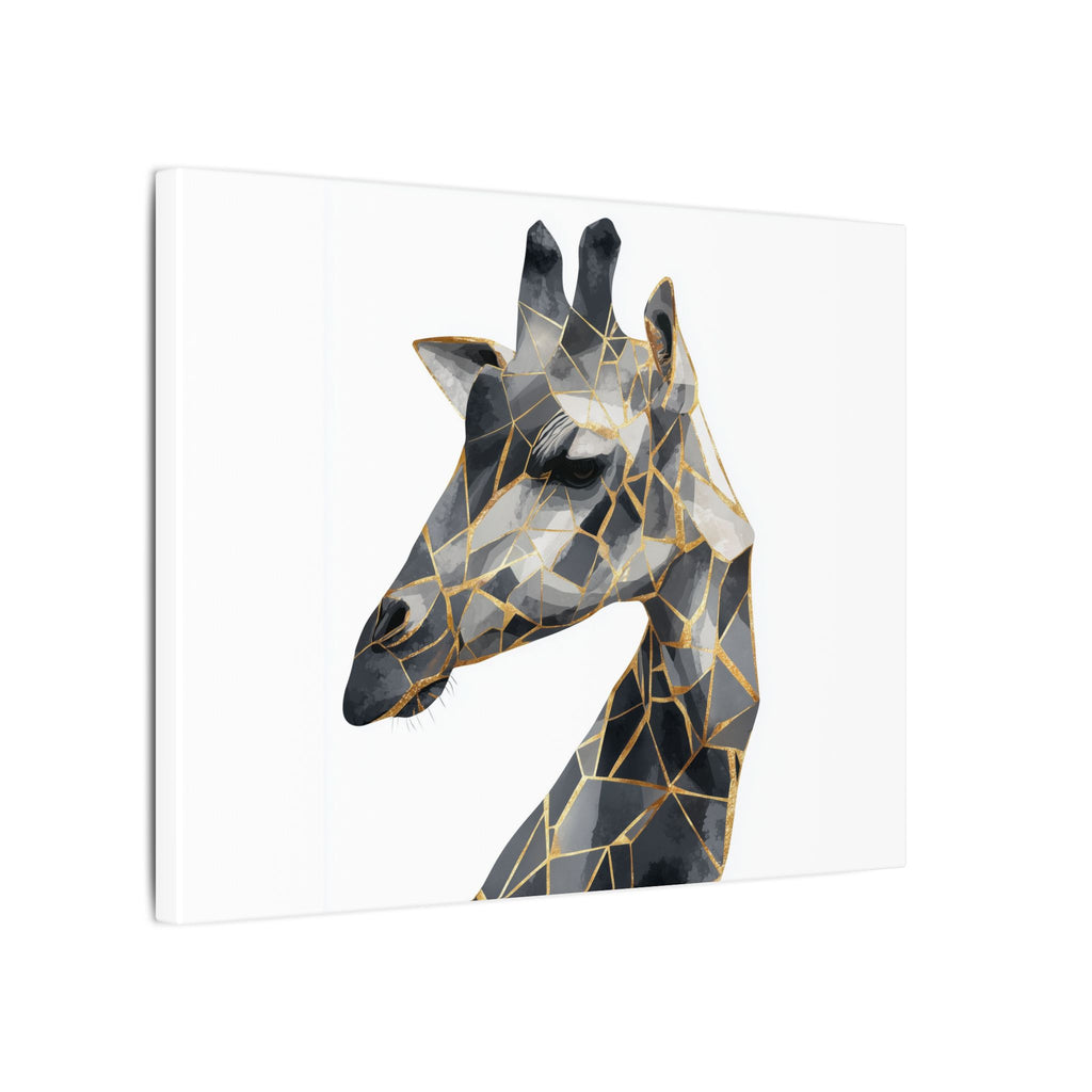 Geometric Giraffe: Modern Mosaic Art, Angular Wildlife Portrait, Monochromatic Polygon Design   |  Personalized & Custom Orders Available