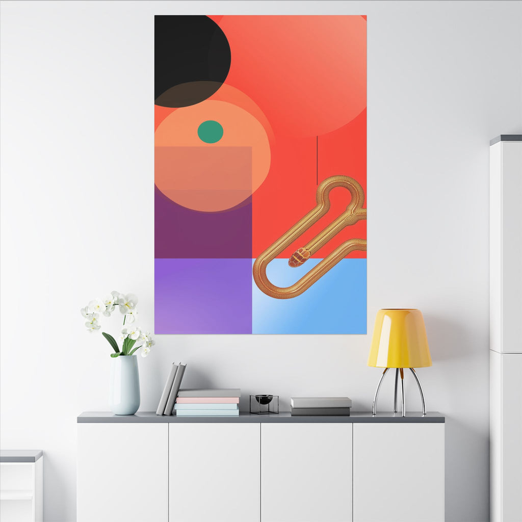 Serpentine Geometry: Abstract Color Fusion, Dimensional Graphic Design, Vibrant Compositional Art   |   Custom Orders Accepted