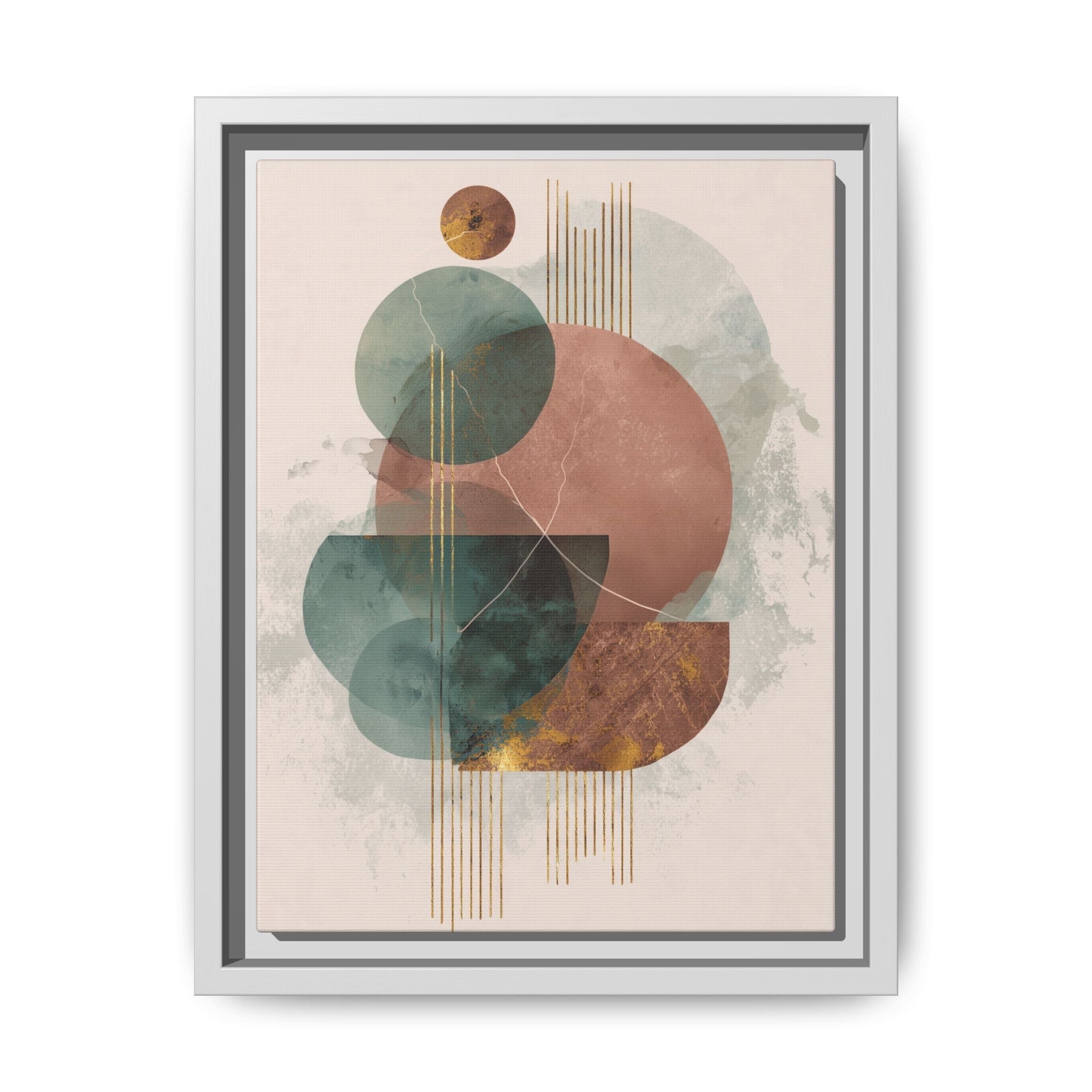 Translucent Geometries: Abstract Circles, Mid-Century Minimalism, Watercolor Layers   |   Custom Orders Accepted