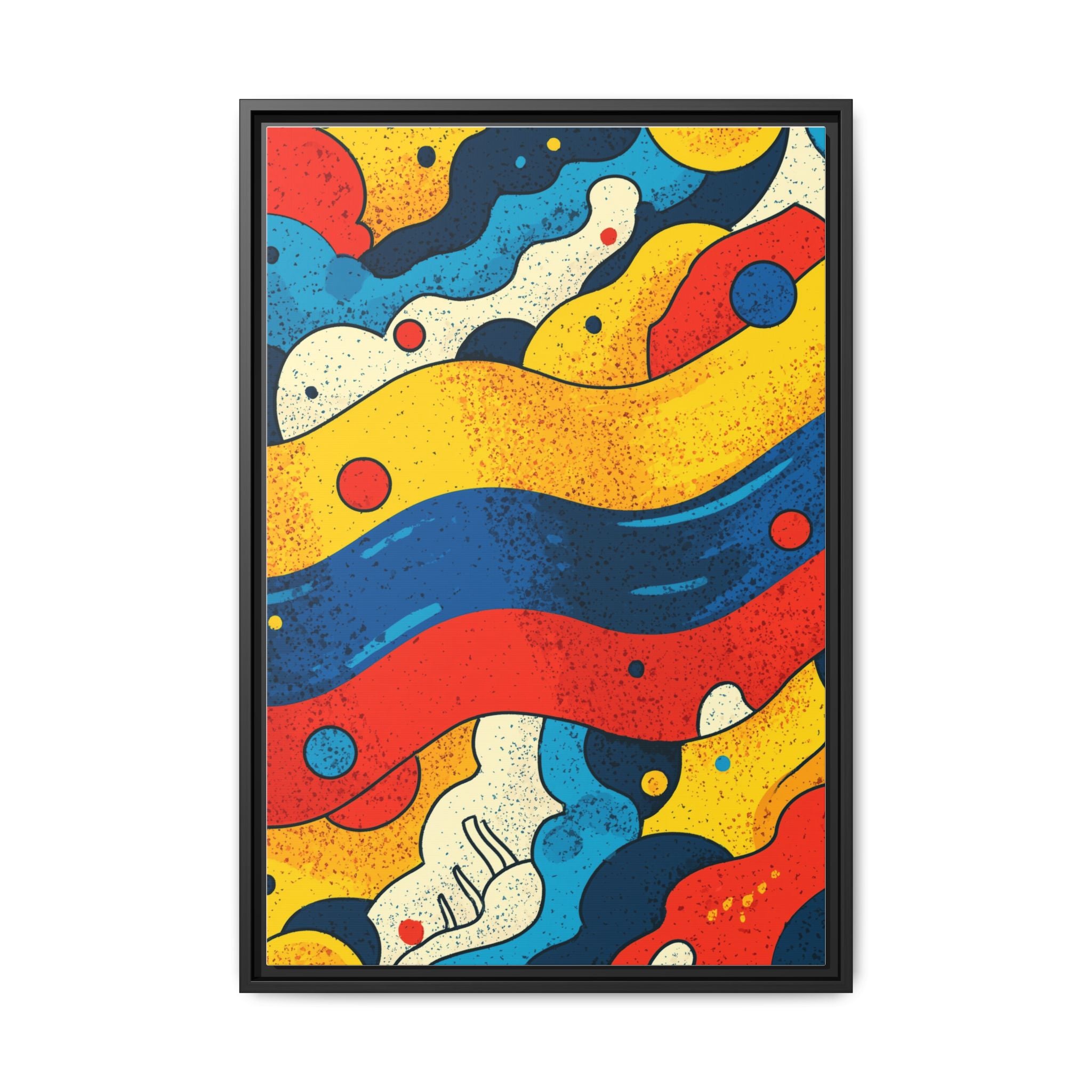 Wave Rhythms: Chromatic Abstraction, Vintage Screen Print Textures, Dynamic Color Composition   |   Custom Orders Accepted