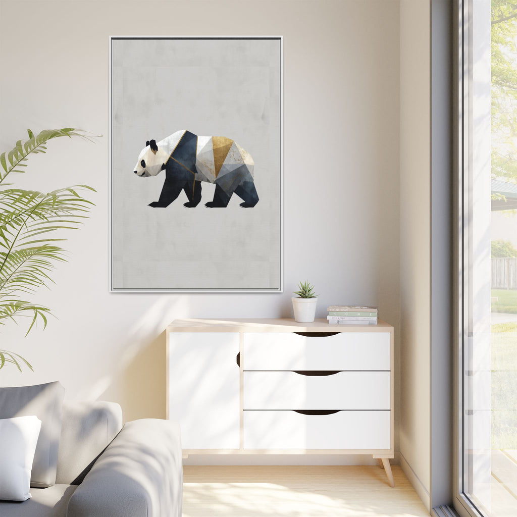 Geometric Panda: Cubist Animal Portrait, Modern Minimalist Art Style   |  Personalized & Custom Orders Available