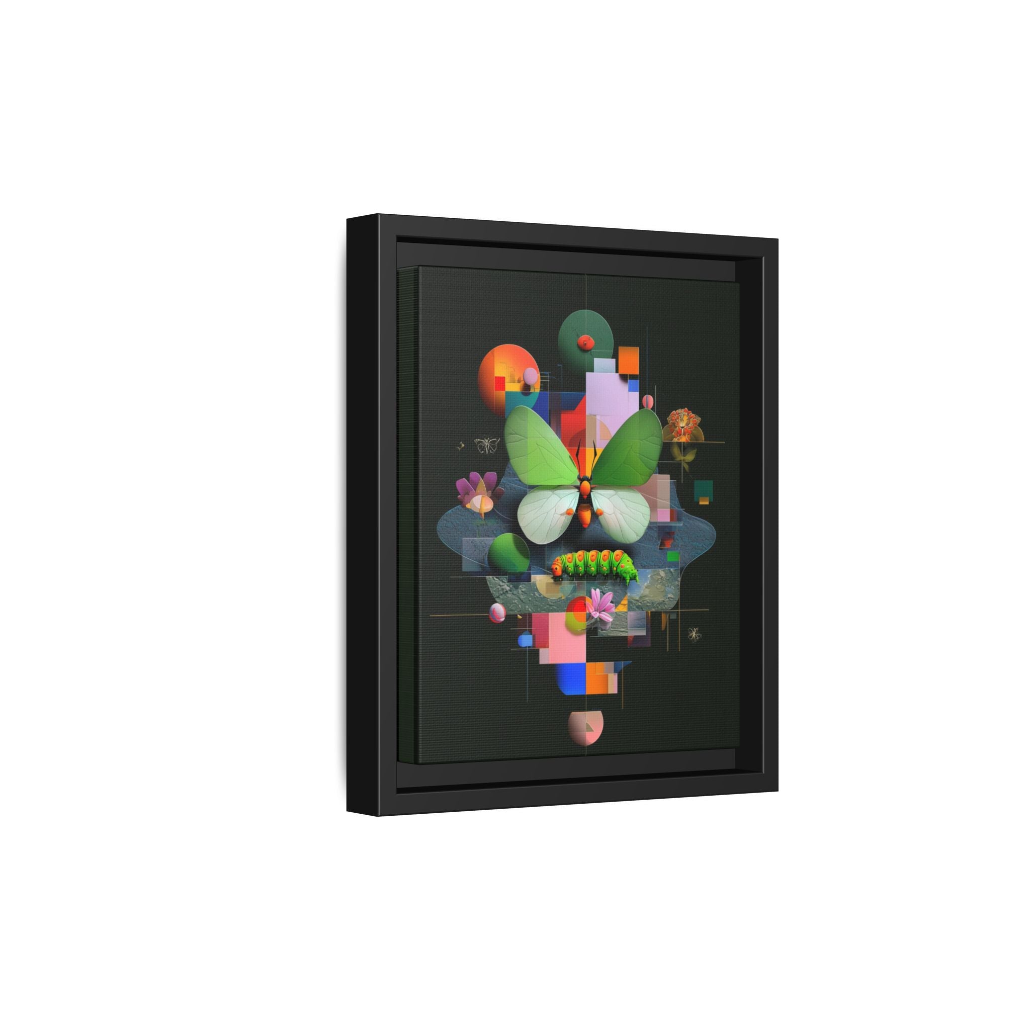 Metamorphosis Geometry Framed Print : Digital Nature Synthesis, Butterfly Abstraction   |  Personalized & Custom Orders Available