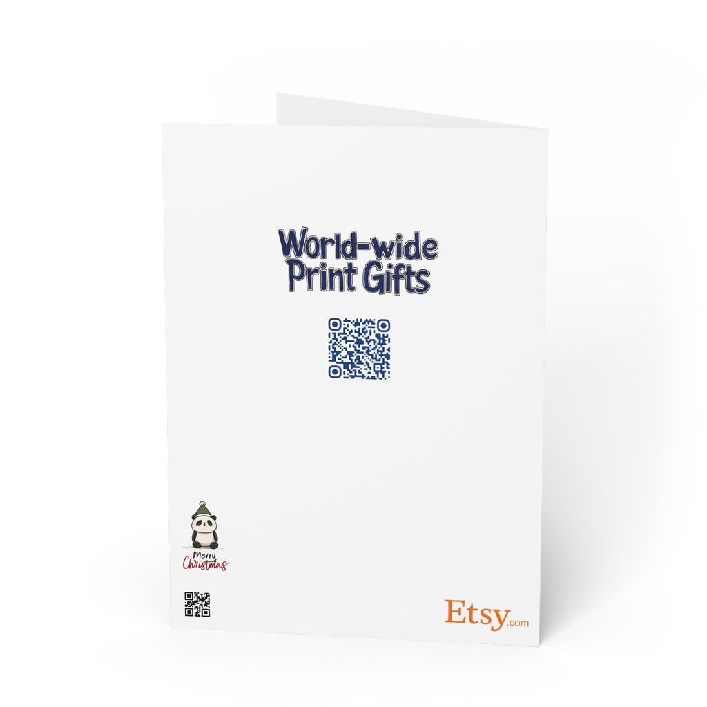 Festive Panda Greetings: Cute Christmas Cartoon, Kawaii Winter Illustration, Holiday Character Design | Custom Orders Accepted