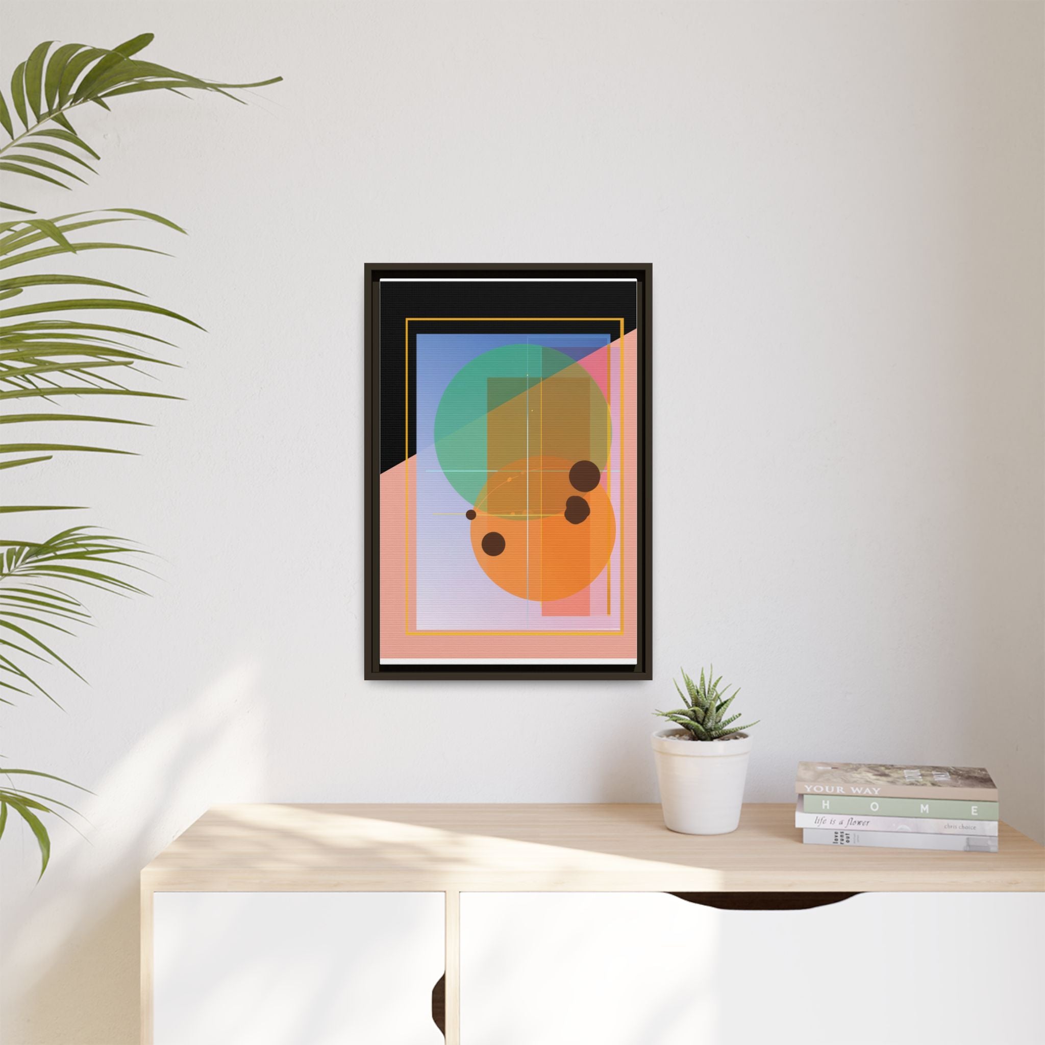 Geometric Harmony: Abstract Composition, Overlapping Shapes, Precision Design   |   Custom Orders Accepted