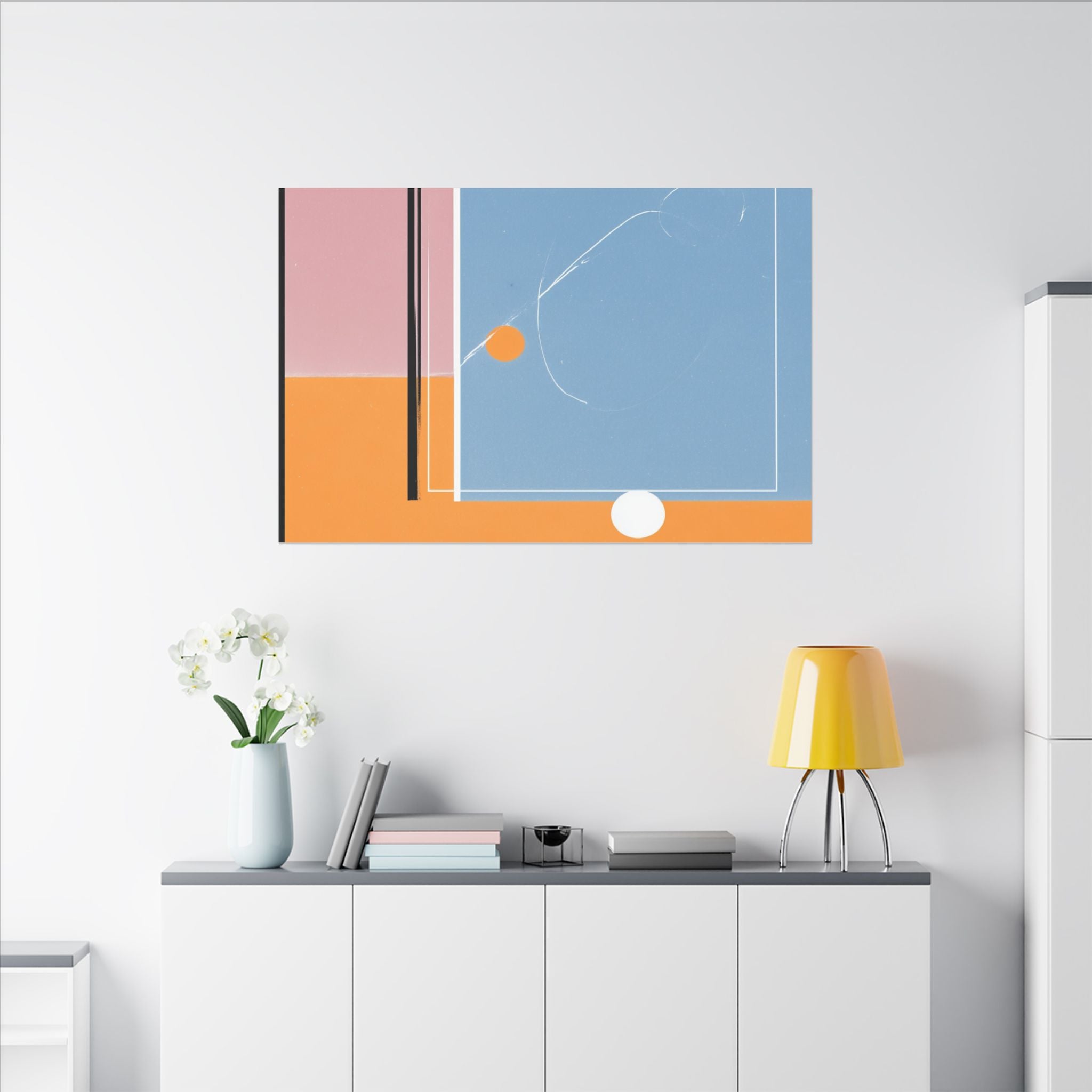 Geometric Harmony: Abstract Minimalist Composition, Modernist Color Fields, Constructivist Design Principles   |   Custom Orders Accepted