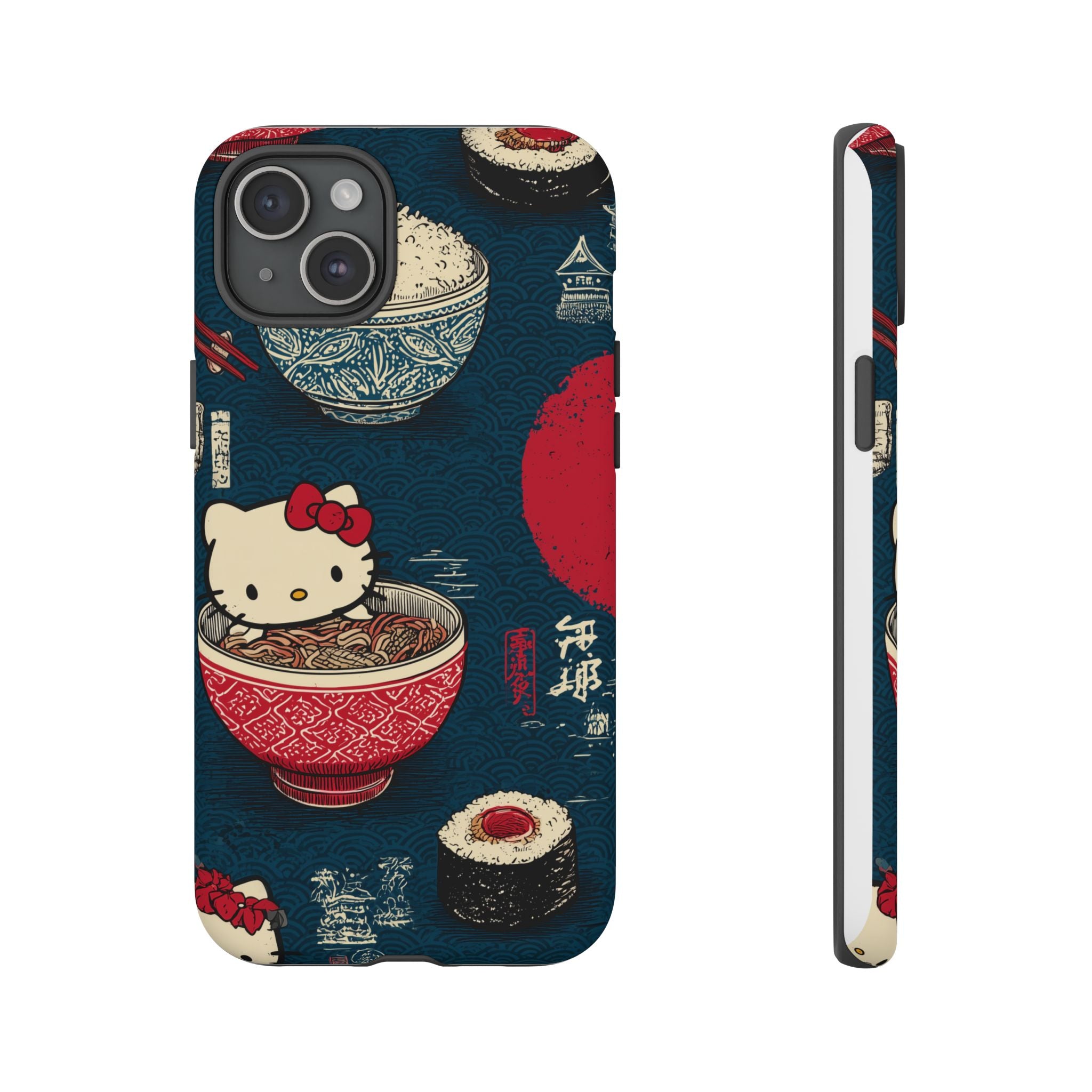 Japanese Kitty Sushi Vibrant Phone Case - Tough Case | Funky, Colorful, Unique Design for Gift, Accessory, Protection, Trendy