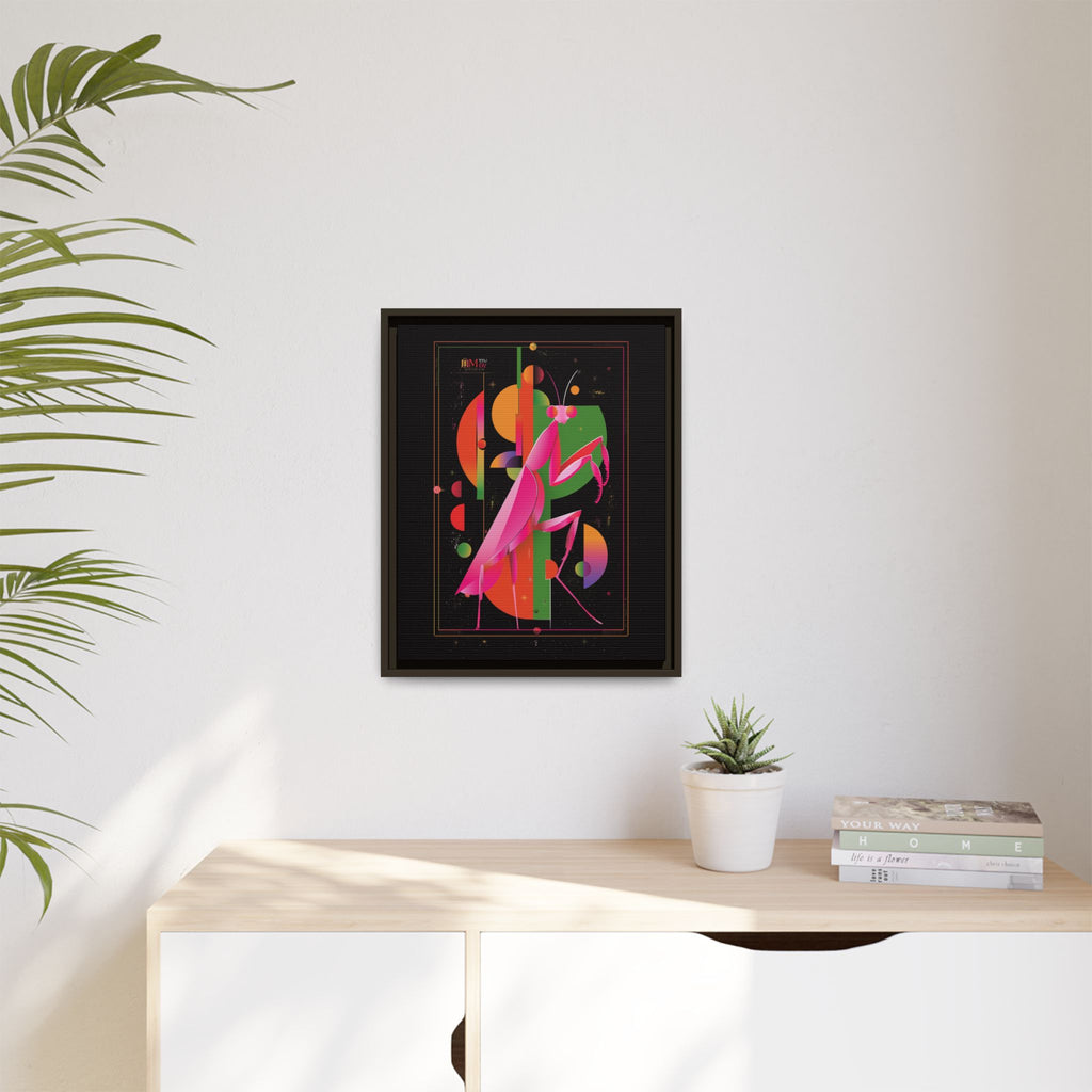 Cosmic Mantis Framed Print: Geometric Space Odyssey, Cubist Insect Illustration   |  Personalized & Custom Orders Available
