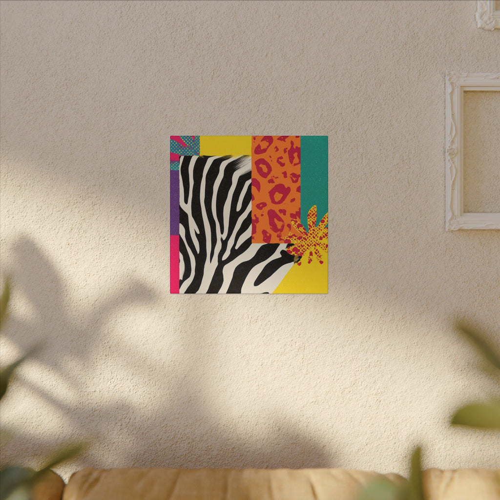 Copy of Pop Geometry: Zebra Leopard Fusion, Geometric Color Block, Modern Abstract Design   |   Custom Orders Accepted