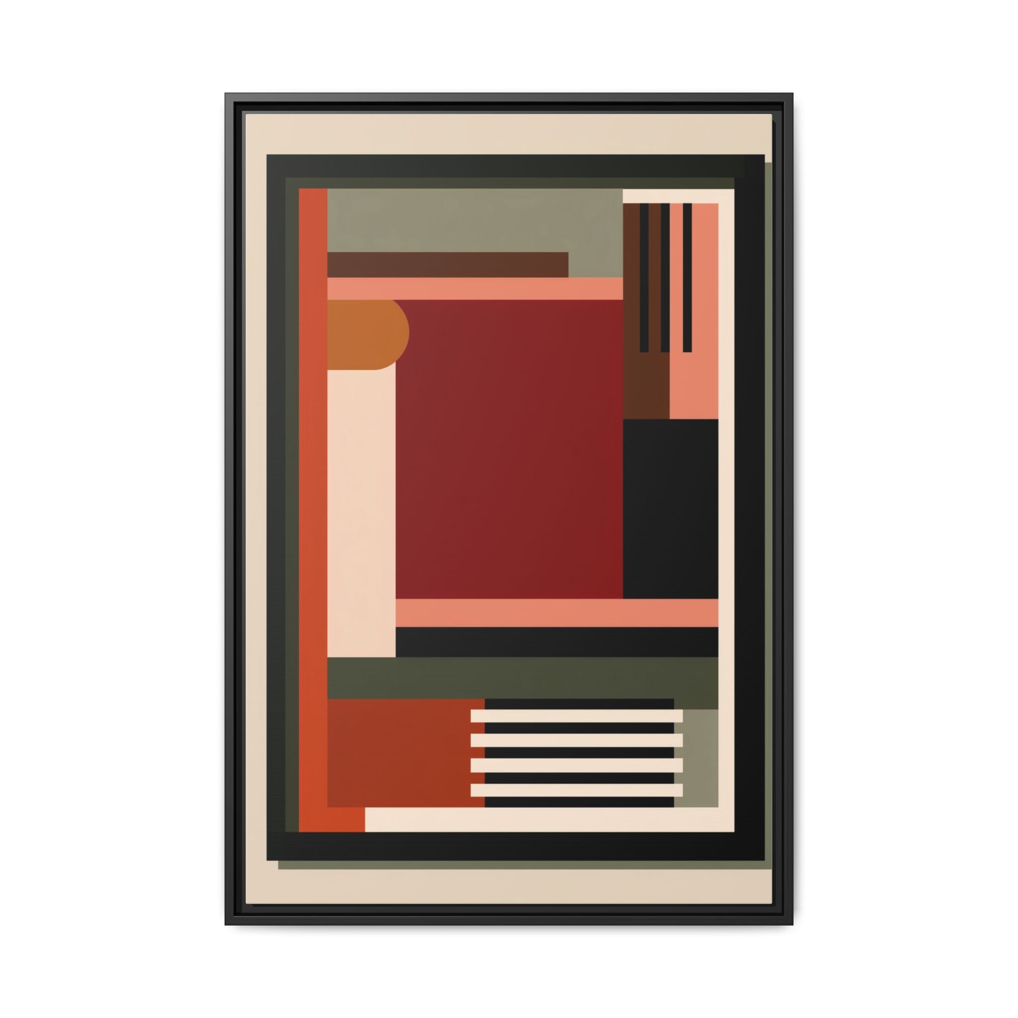 Architectural Geometries: Modern Abstract Composition, Bauhaus-Inspired Design, Geometric Color Blocking   |   Custom Orders Accepted