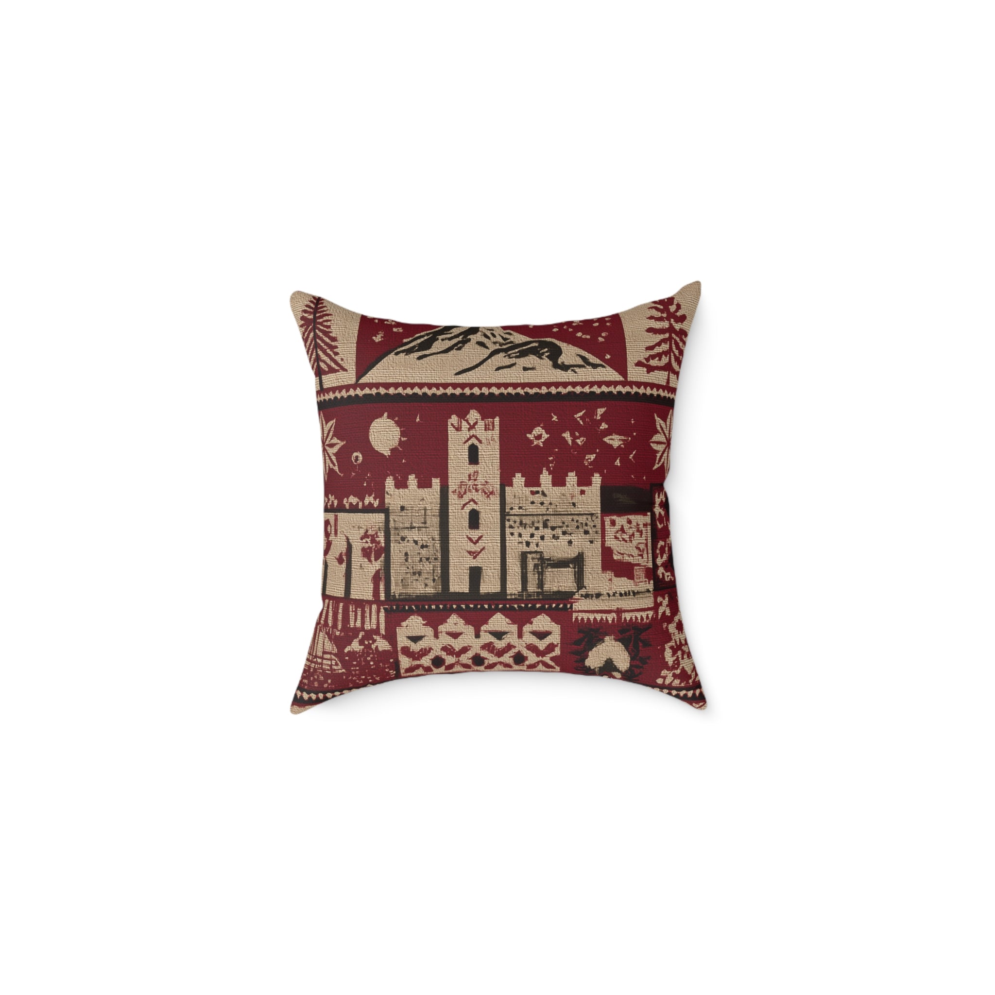 Moroccan Cozy Decorative Pillow, Rustic Home Decor, Holiday Accent Cushion, Gift for Home Warmth, Christmas & Winter Themes