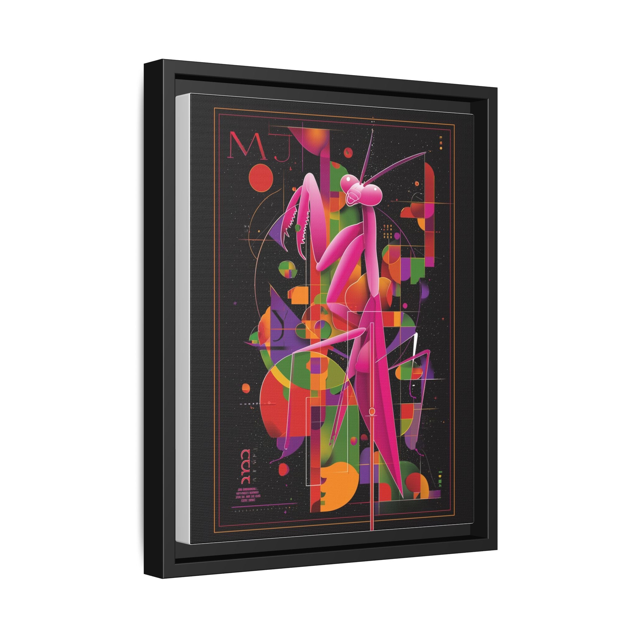Geometric Mantis Framed Print : Starry Night Abstract, Graphic Design Poster   |  Personalized & Custom Orders Available