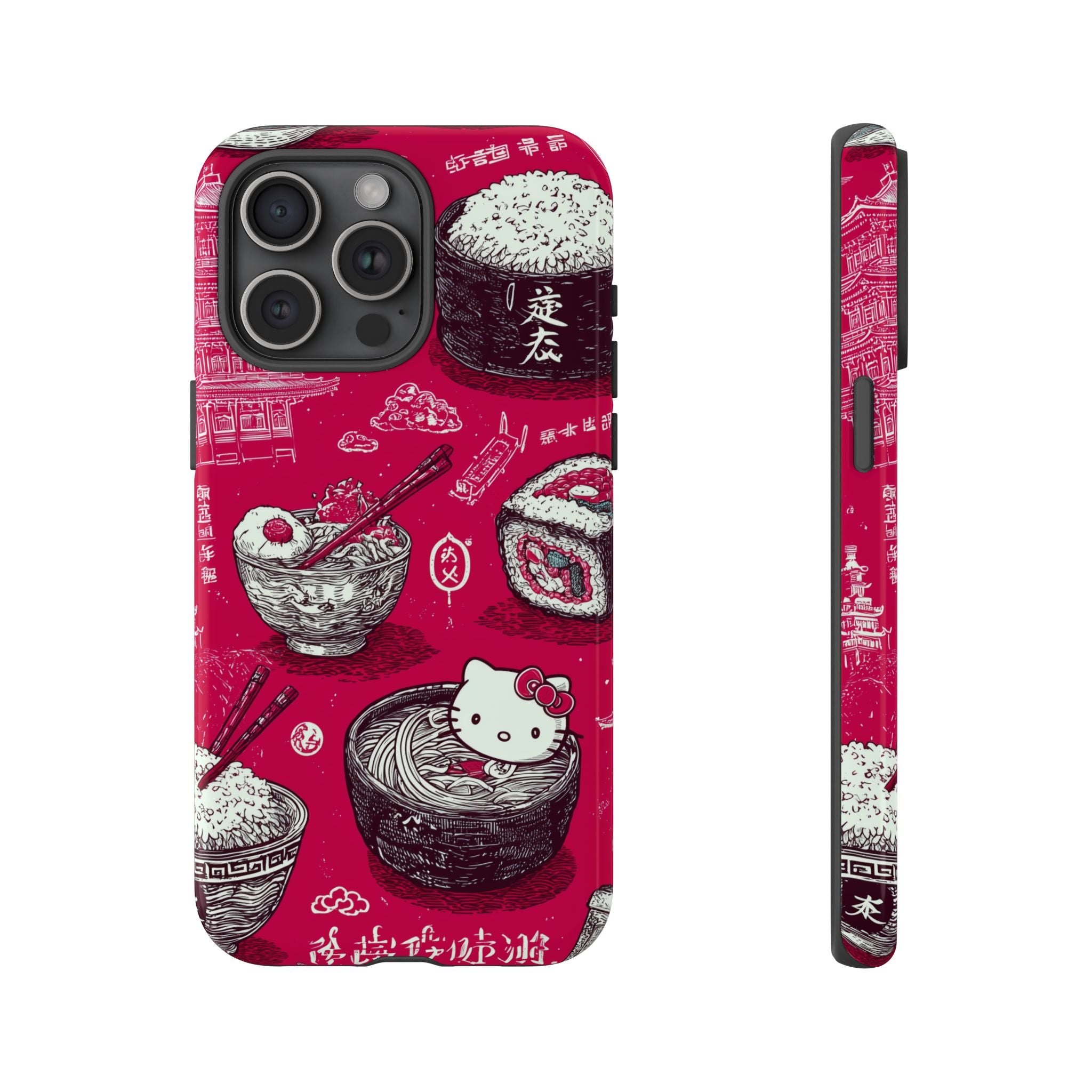 Japanese Kitty Vibrant Phone Case - Tough Case | Funky, Colorful, Unique Design for Personalization, Gift, Accessory, Protection, Trendy