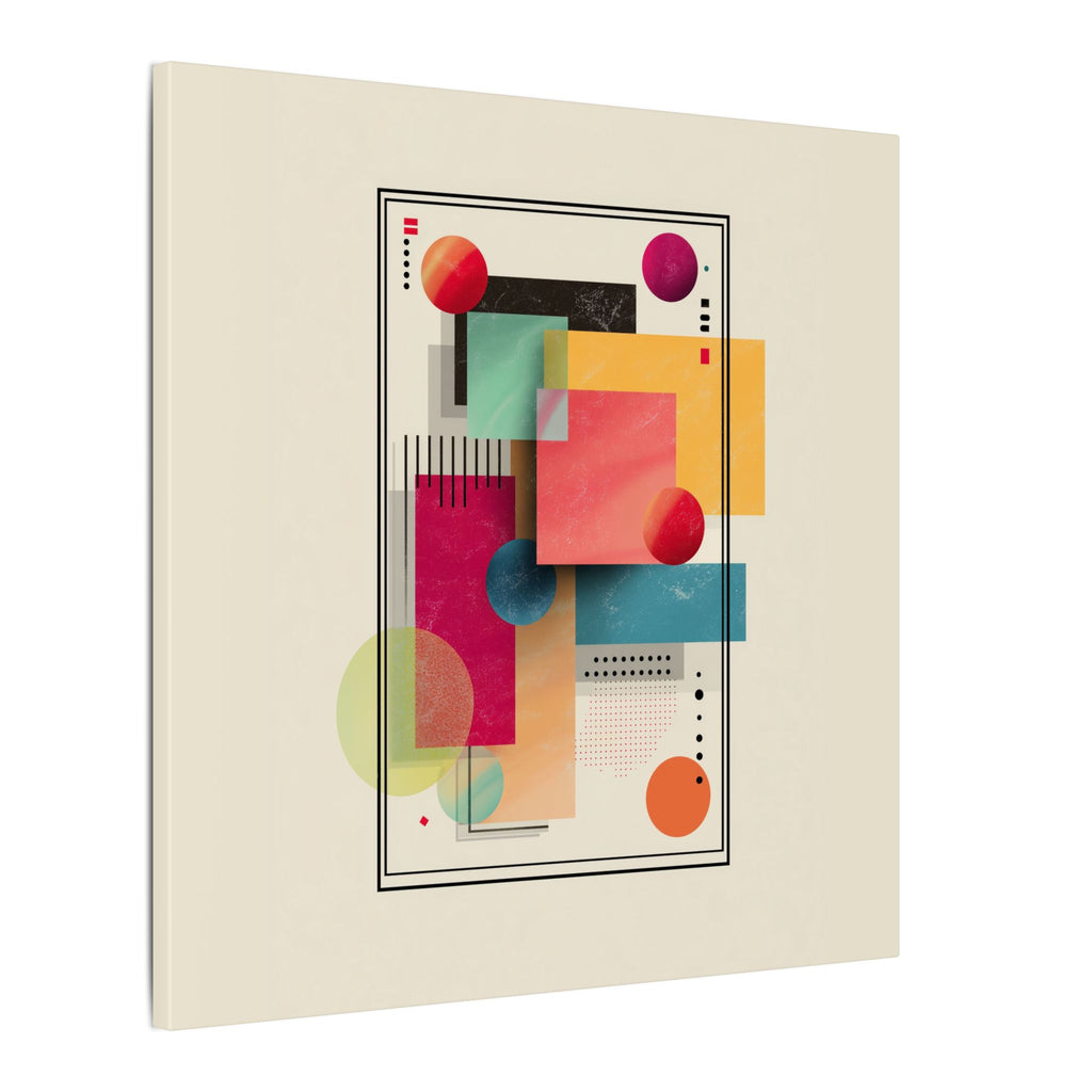 Geometric Dynamism: Bauhaus Abstraction, Translucent Shapes, Modernist Composition   |   Custom Orders Accepted