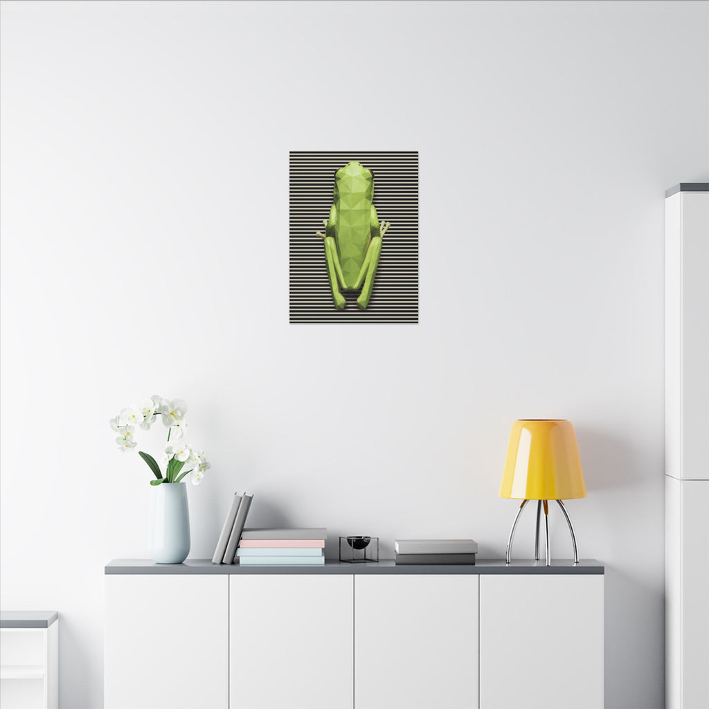 Geometric Frog: Low-Poly Design, Digital Art Amphibian   |    Custom Orders Available