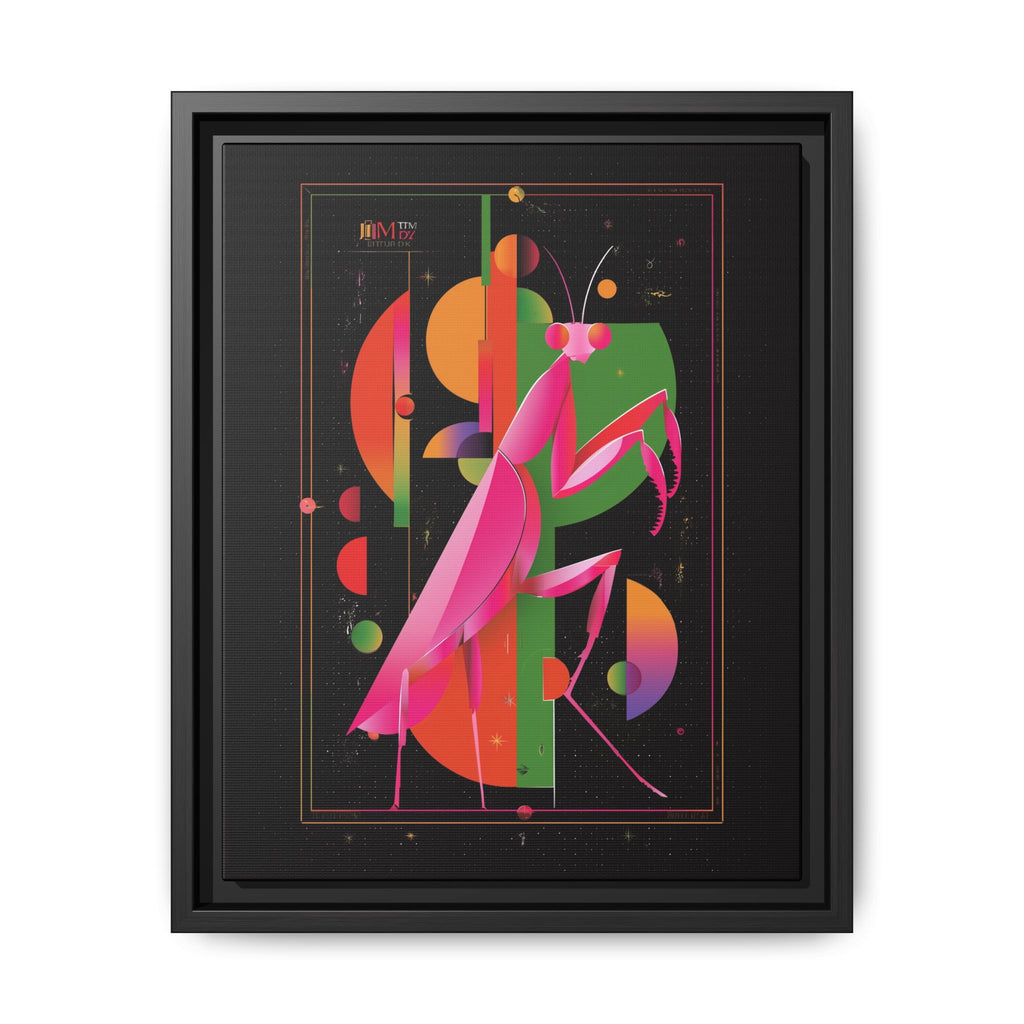 Cosmic Mantis Framed Print: Geometric Space Odyssey, Cubist Insect Illustration   |  Personalized & Custom Orders Available