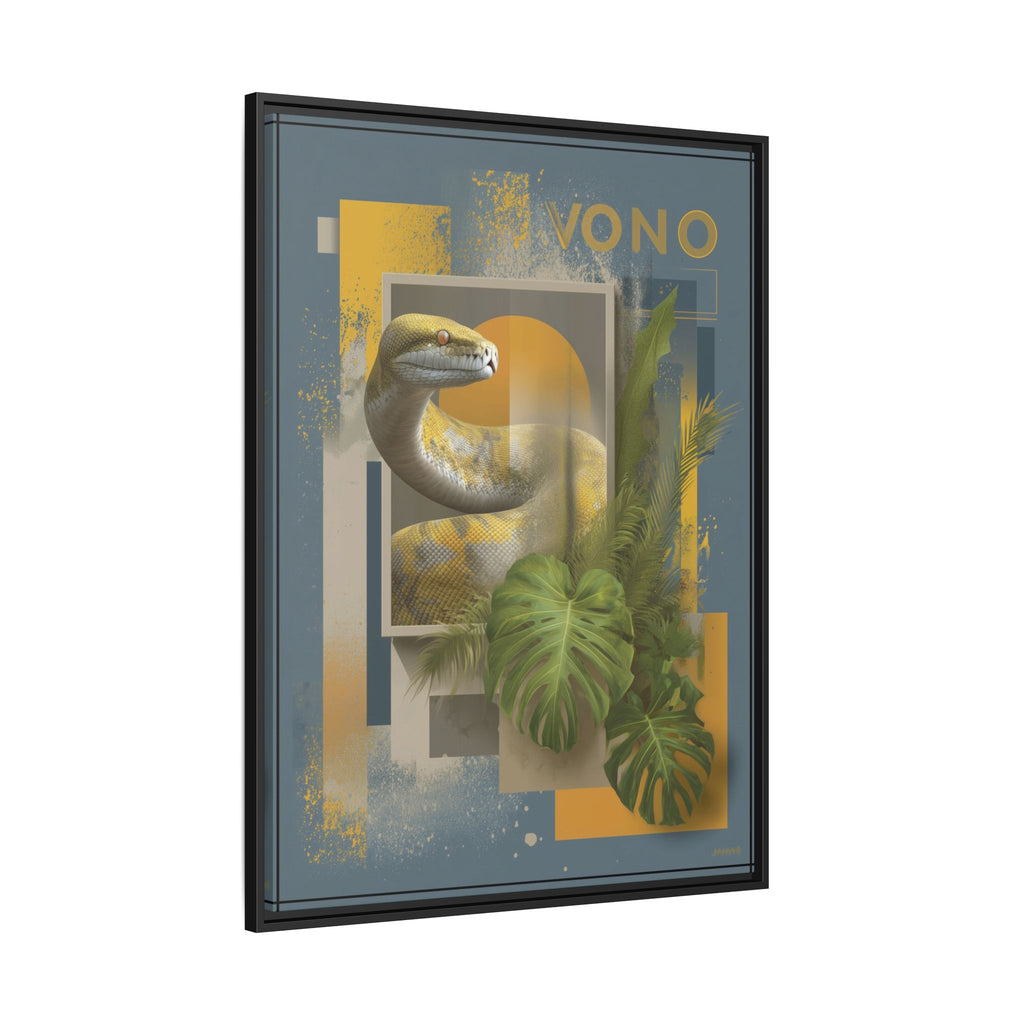 Serpent of Geometric Dimensions: Tropical Vono Design, Abstract Wildlife Art   |  Personalized & Custom Orders Available