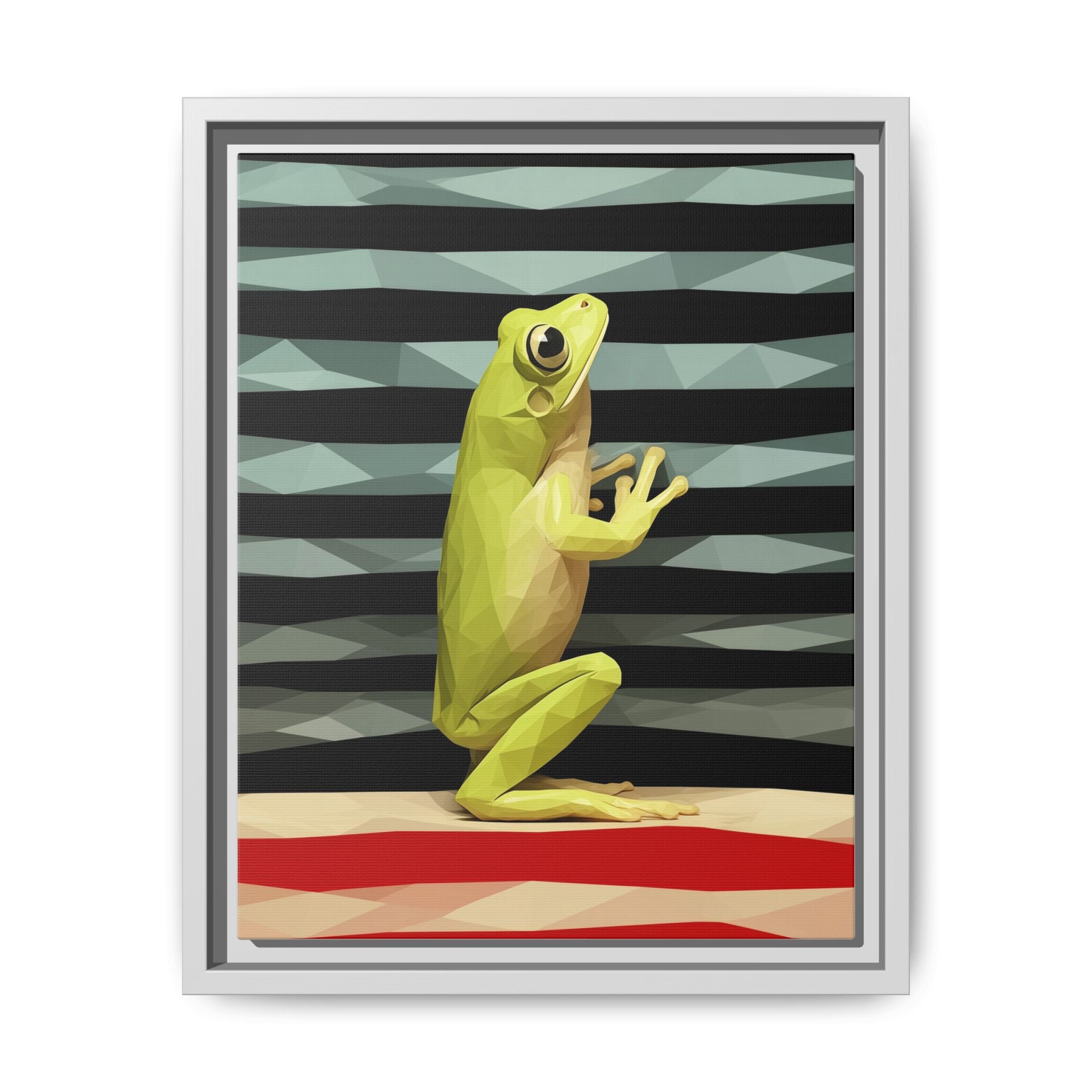 Geometric Frog Ascendant: Low-Poly Digital Amphibian, Architectural Nature Art   |    Custom Orders Available