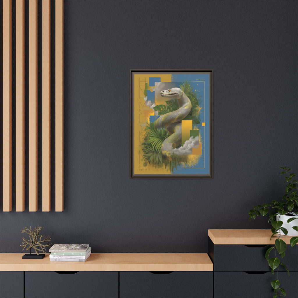 Serpent of Surreal Geometries: Tropical Hyperrealism, Digital Snake Illustration   |    Custom Orders Available