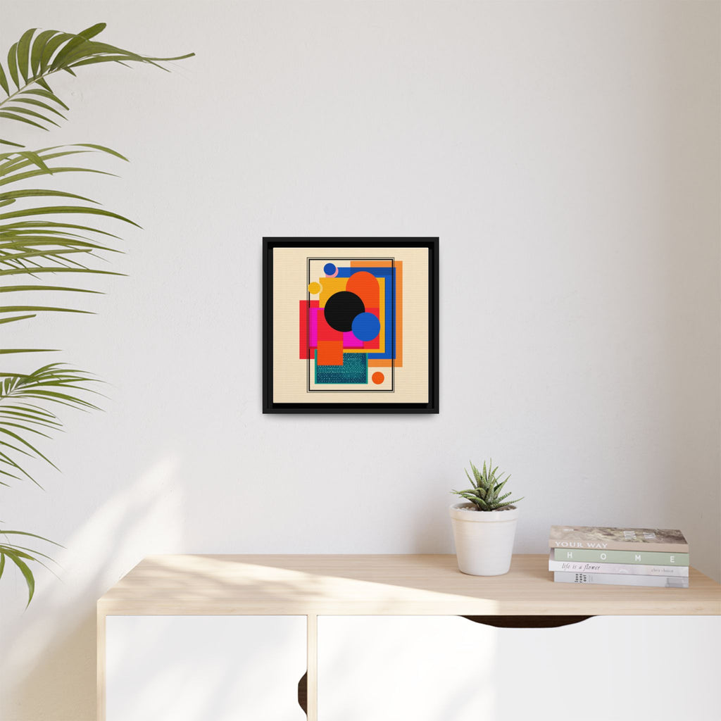 Geometric Harmony: Abstract Color Blocks, Mid-Century Modern Design, Minimalist Art Composition   |   Custom Orders Accepted