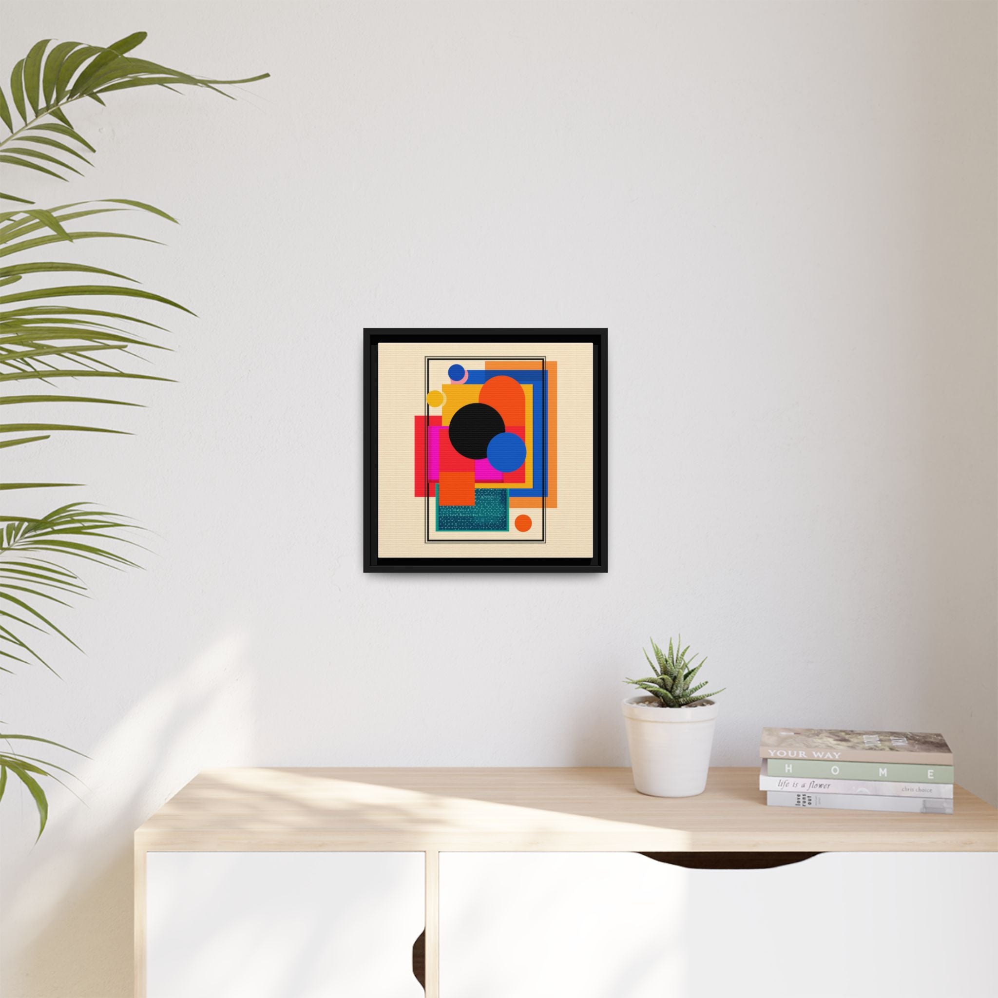 Geometric Harmony: Abstract Color Blocks, Mid-Century Modern Design, Minimalist Art Composition   |   Custom Orders Accepted
