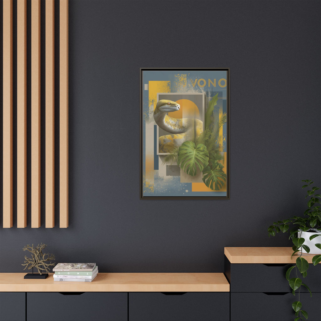 Serpent of Geometric Dimensions: Tropical Vono Design, Abstract Wildlife Art   |  Personalized & Custom Orders Available