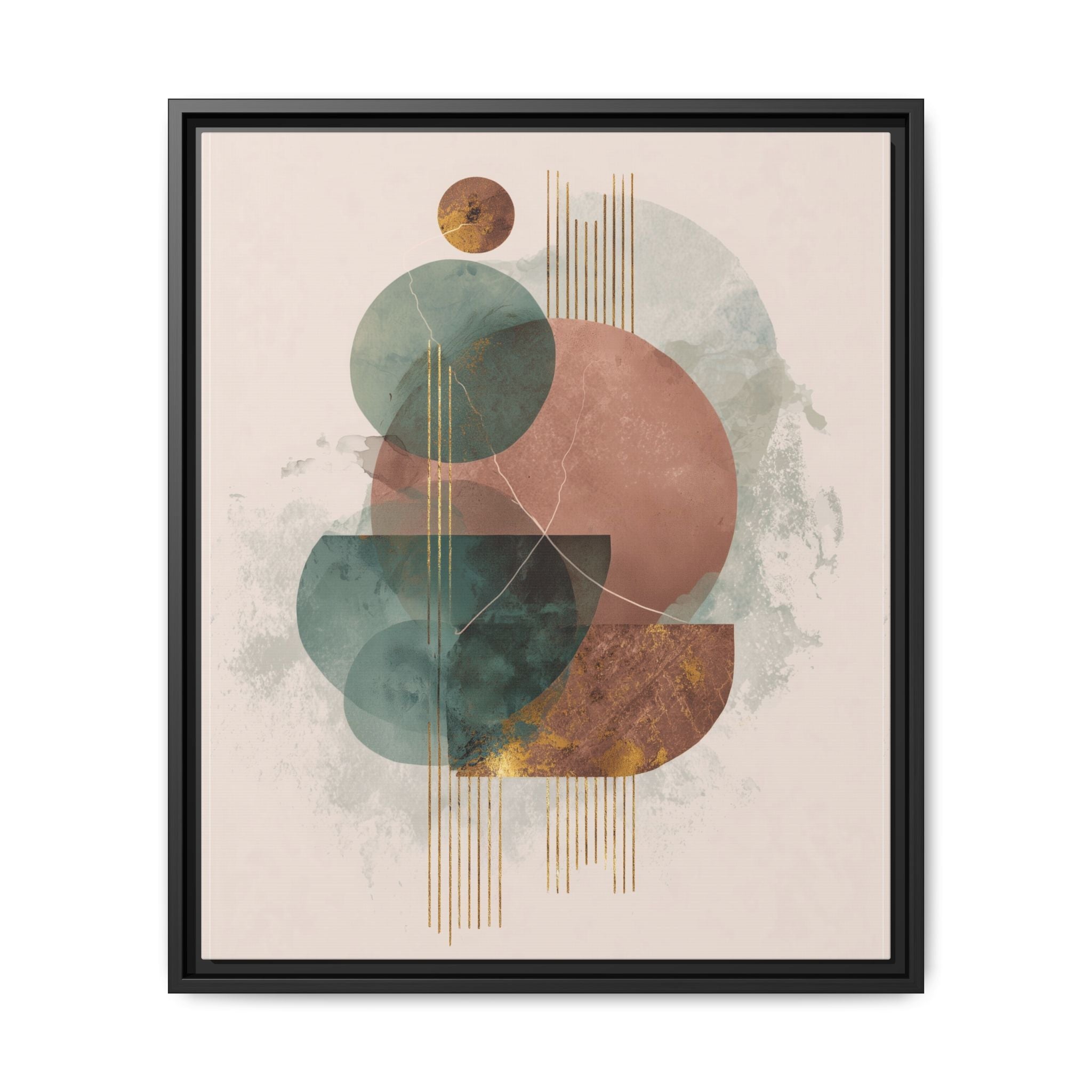 Translucent Geometries: Abstract Circles, Mid-Century Minimalism, Watercolor Layers   |   Custom Orders Accepted