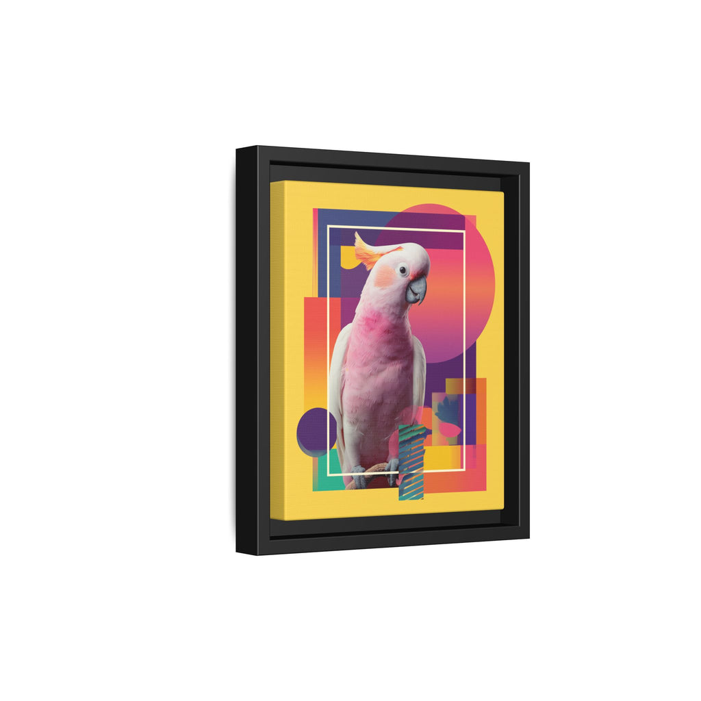 Geometric Cockatoo Composition: Moluccan Parrot Portrait, Modern Abstract Design   |    Custom Orders Available