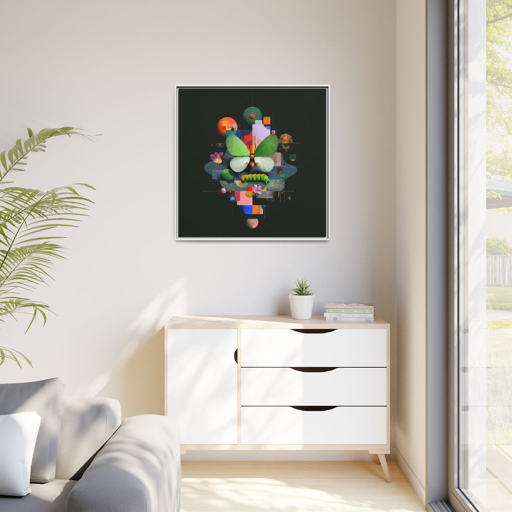 Geometric Metamorphosis: Abstract Nature Composition, Digital Cubist Butterfly Art   |    Custom Orders Available