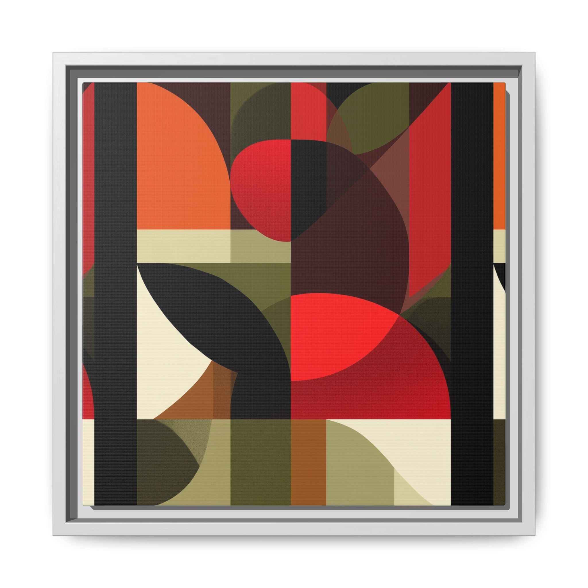 Geometric Fusion: Modern Abstract Composition, Cubist Color Blocks, Architectural Form Harmony   |   Custom Orders Accepted