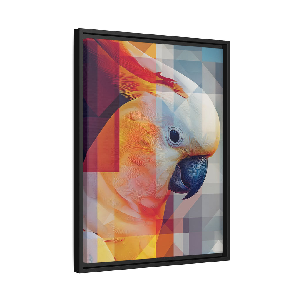Prismatic Plume: Geometric Parrot Portrait, Digital Mosaic Abstraction   |    Custom Orders Available