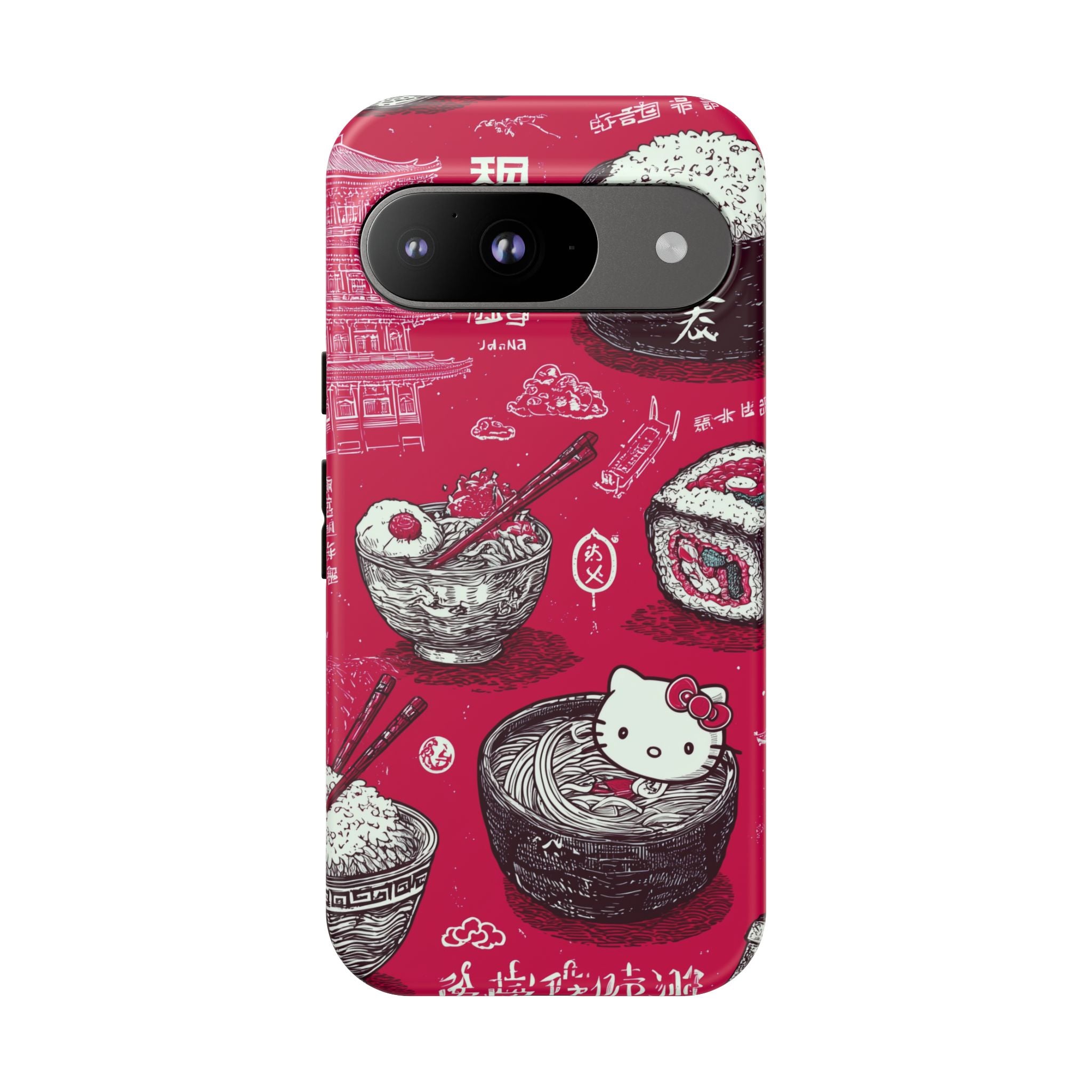 Japanese Kitty Vibrant Phone Case - Tough Case | Funky, Colorful, Unique Design for Personalization, Gift, Accessory, Protection, Trendy