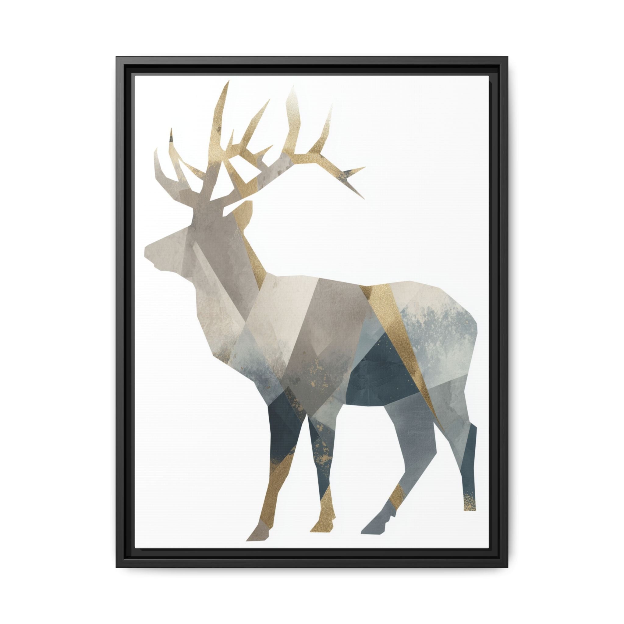 Geometric Deer Silhouette: Modern Wildlife Art, Minimalist Abstract Landscape   |  Personalized & Custom Orders Available