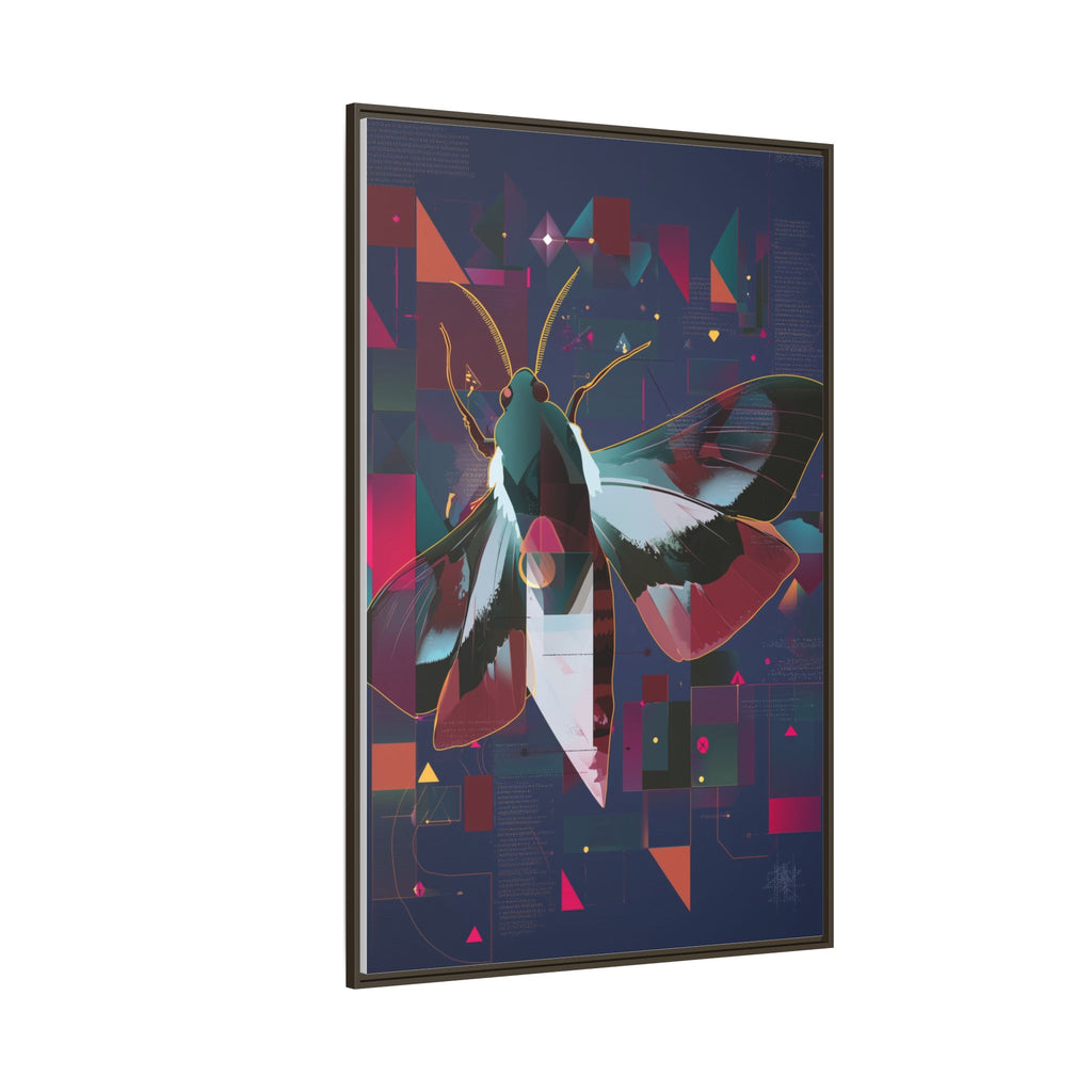 Metamorphic Circuits Framed Print : Geometric Butterfly Fusion, Digital Abstract Techno-Art   |   Custom Orders Available