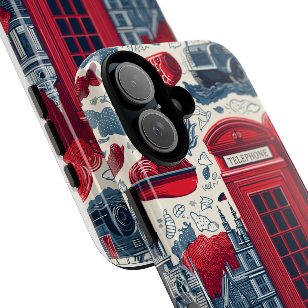 Stylish Phone Case Featuring Iconic London Design, Protective Cover, Gift for Travelers, Trendy Accessory, UK Inspired Tech Gear