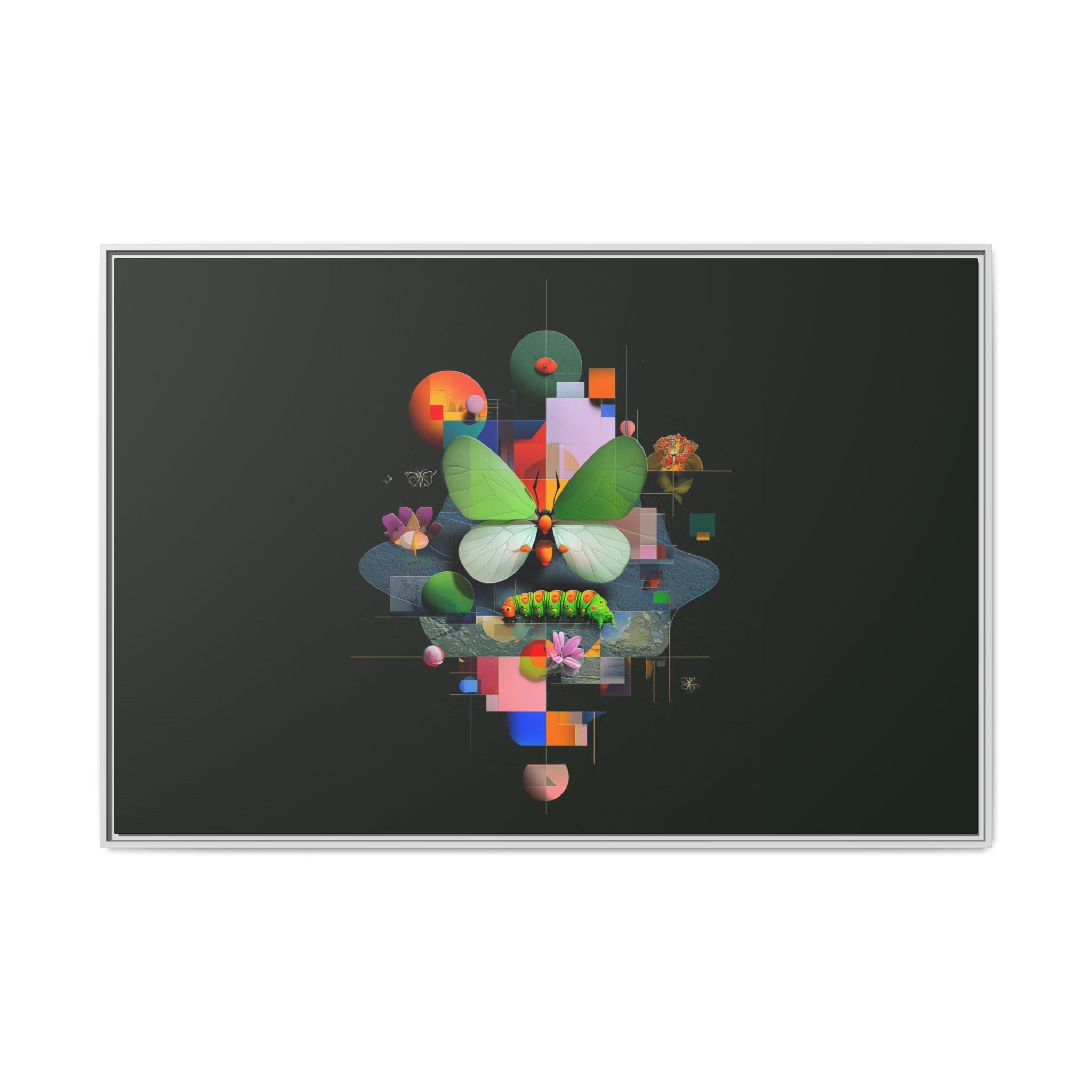 Geometric Metamorphosis: Abstract Nature Composition, Digital Cubist Butterfly Art   |    Custom Orders Available