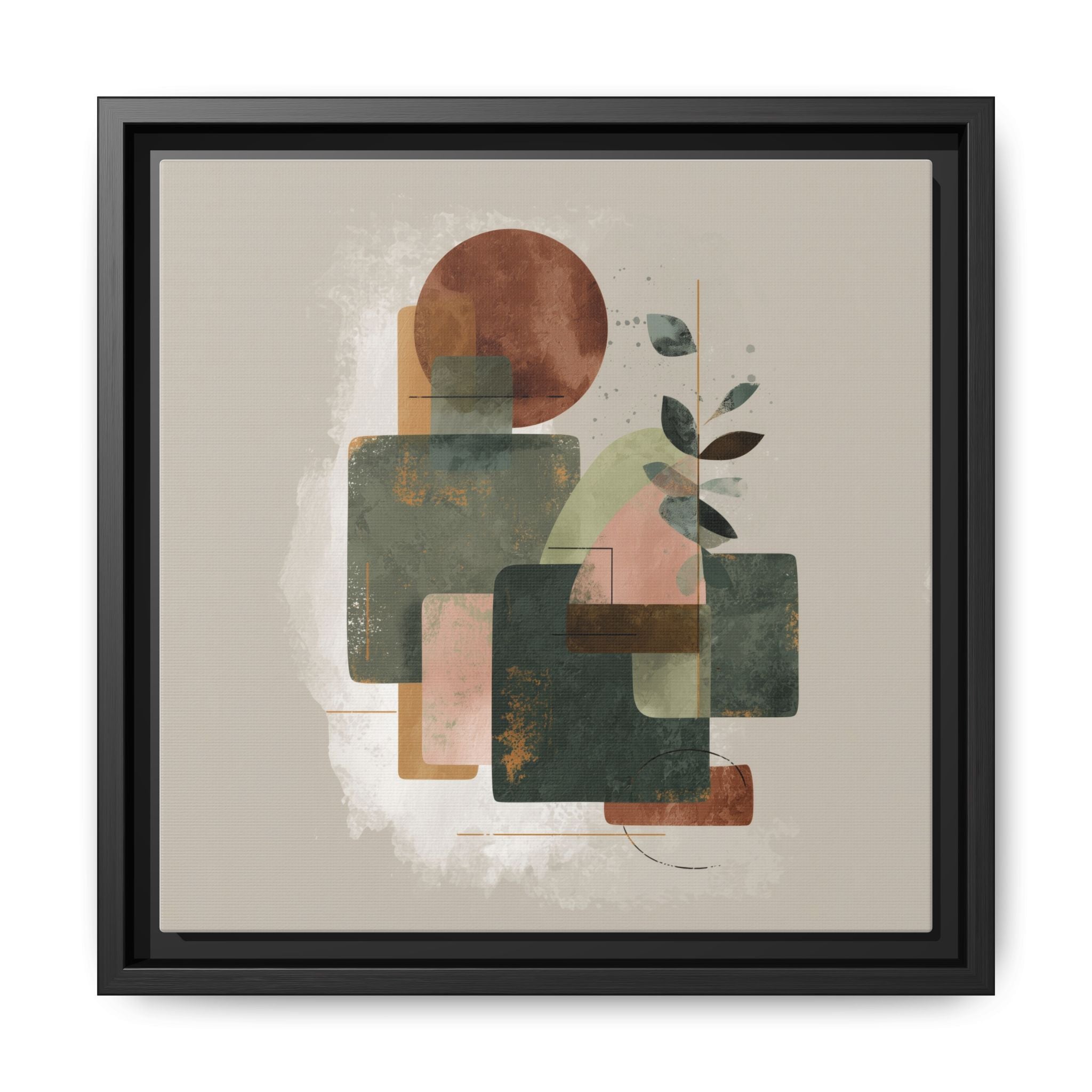 Geometric Harmony: Abstract Watercolor Composition, Mid-Century Modern Design, Organic Shapes   |   Custom Orders Accepted