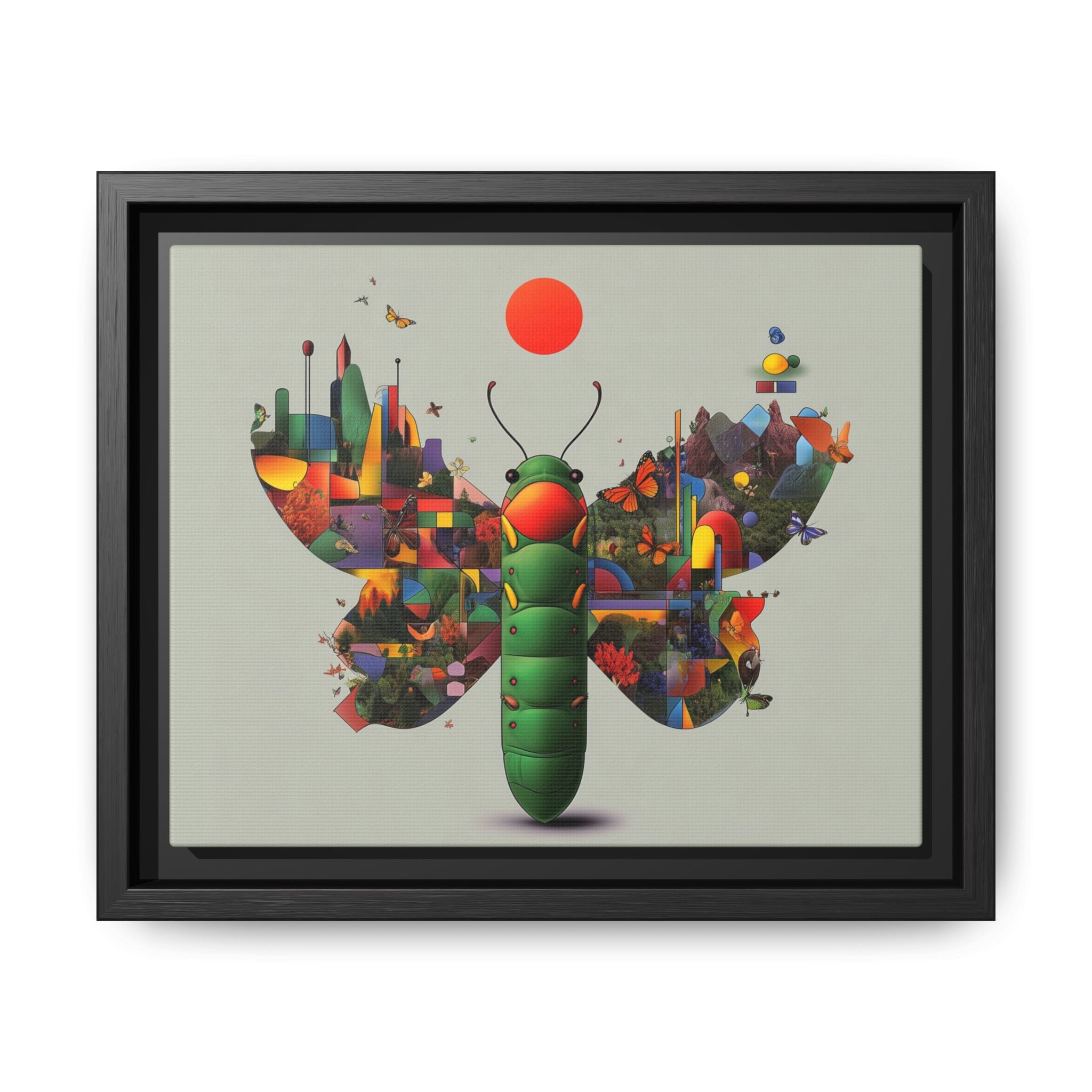 Metamorphosis of Geometry: Digital Nature Mosaic, Surreal Butterfly Landscape   |    Custom Orders Available