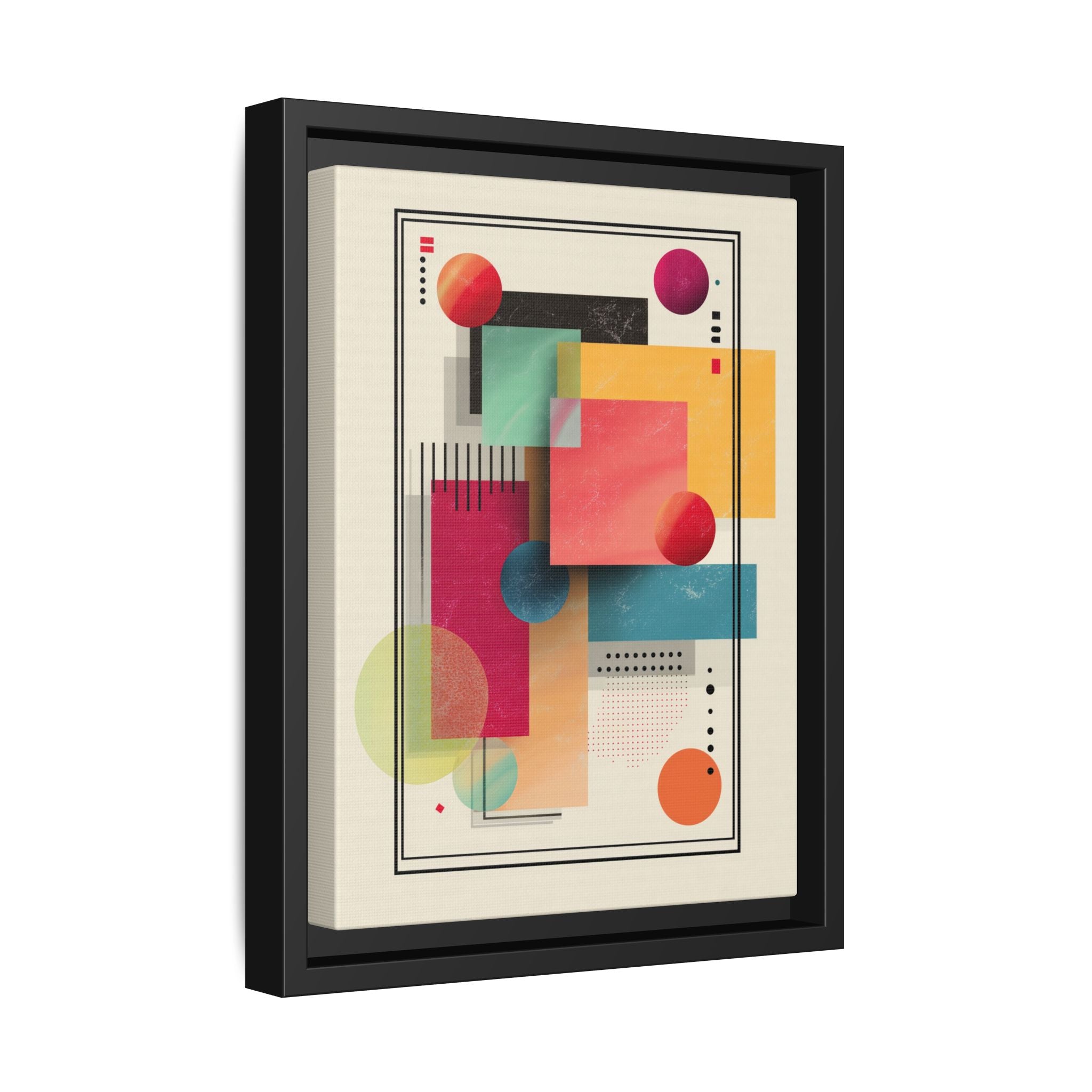 Geometric Harmony: Bauhaus Intersections, Digital Abstract Layers, Contemporary Color Palette   |   Custom Orders Accepted
